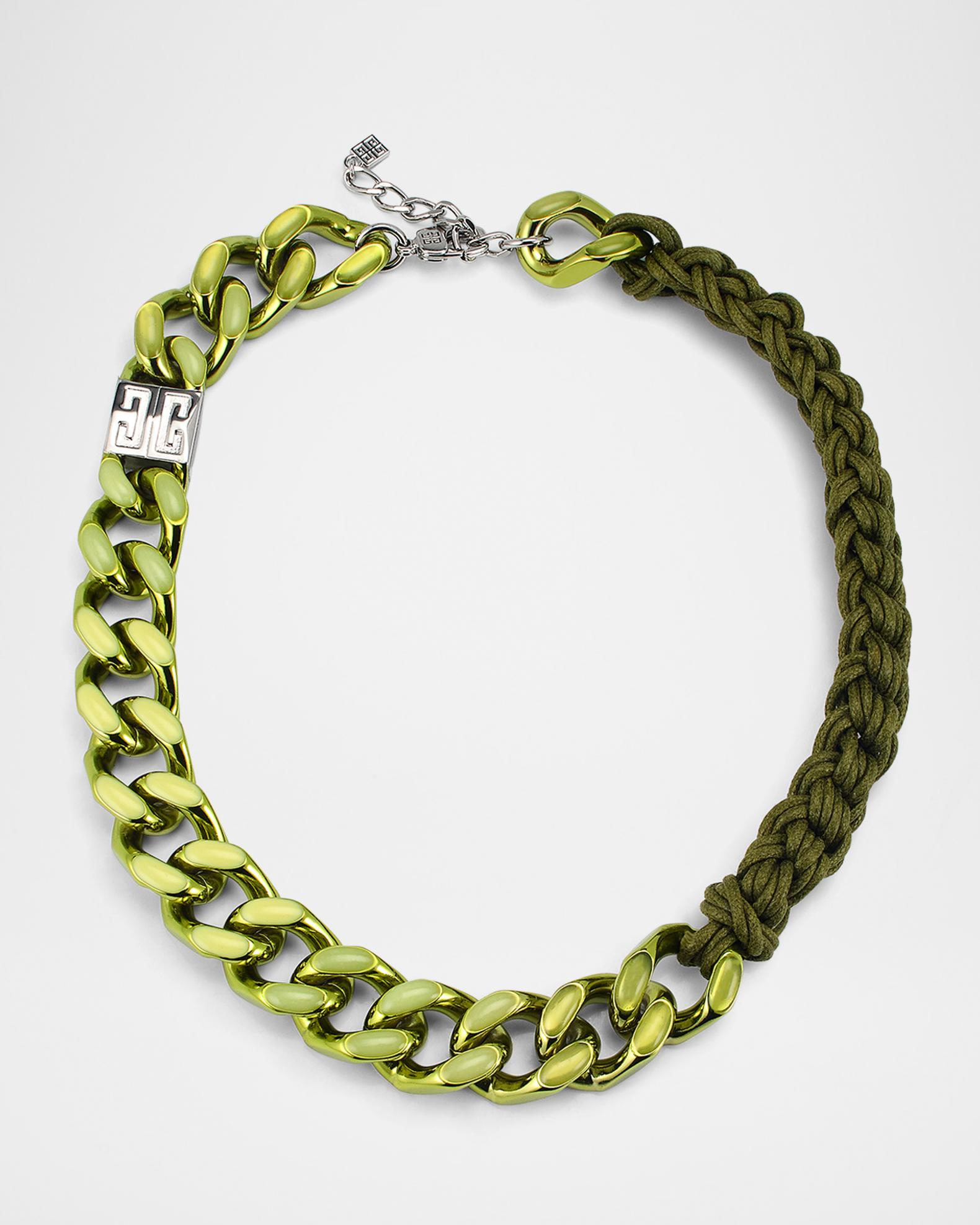 Givenchy Men's Enamel and Macrame Short Chain Necklace | Neiman Marcus