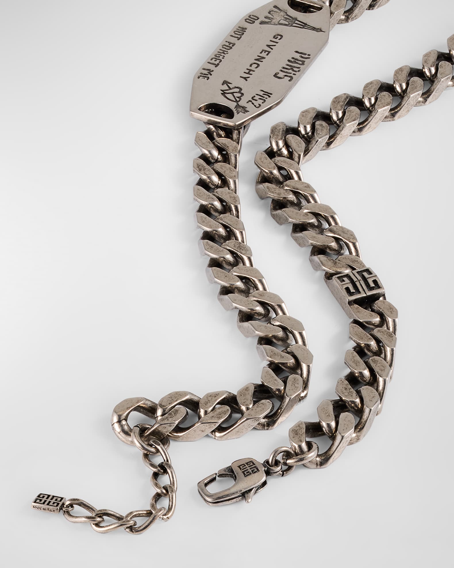 Givenchy Men s City Multi Silvery Chain Necklace Neiman Marcus