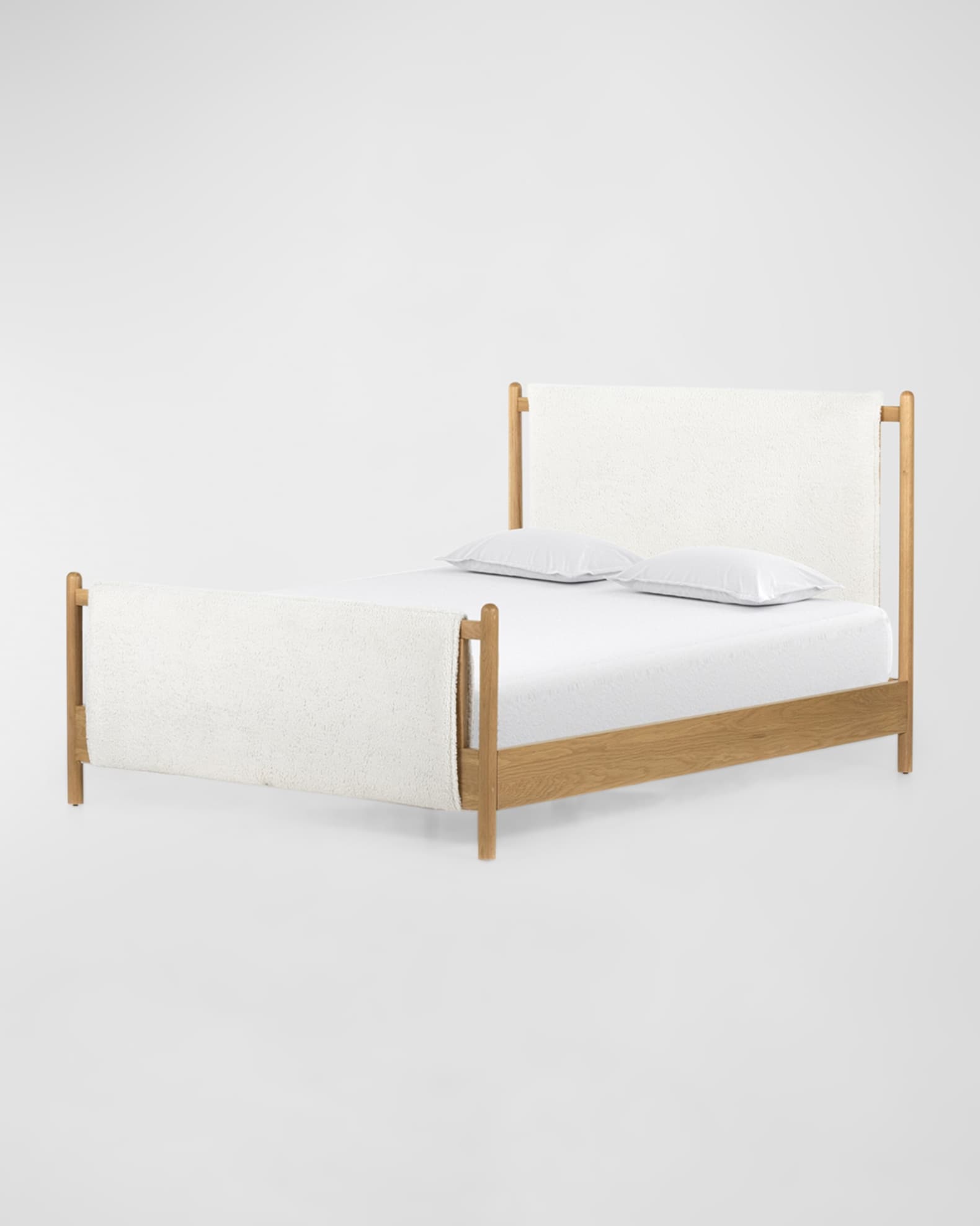 Four Hands Bowen Faux Shearling Queen Bed Neiman Marcus