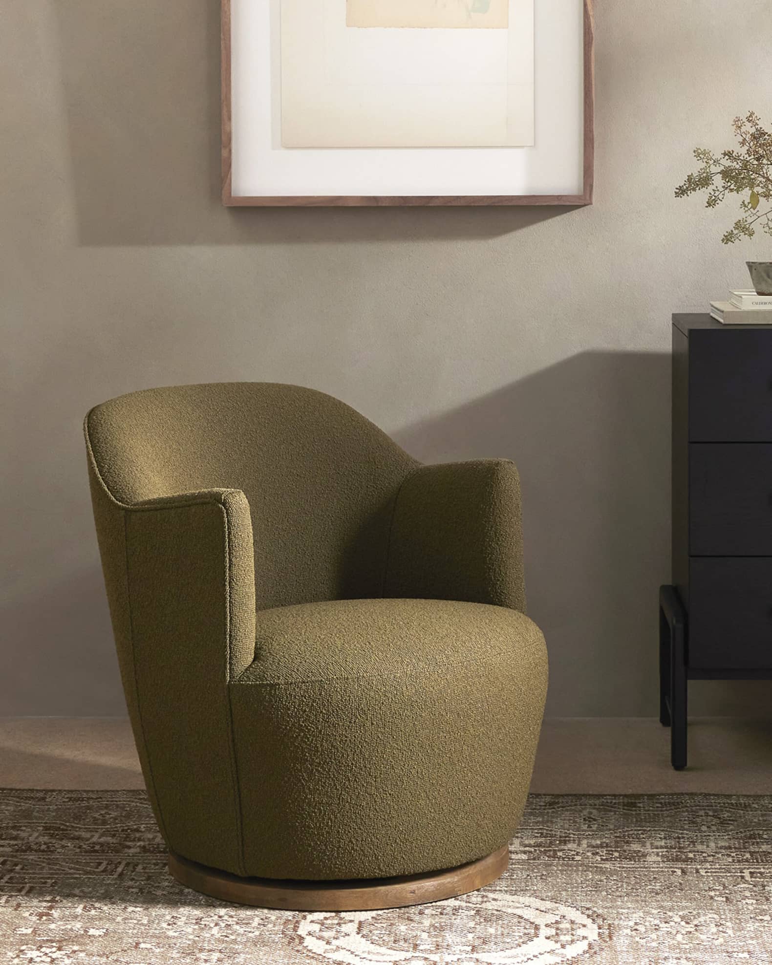 Four Hands Aurora Boucle Swivel Chair Neiman Marcus