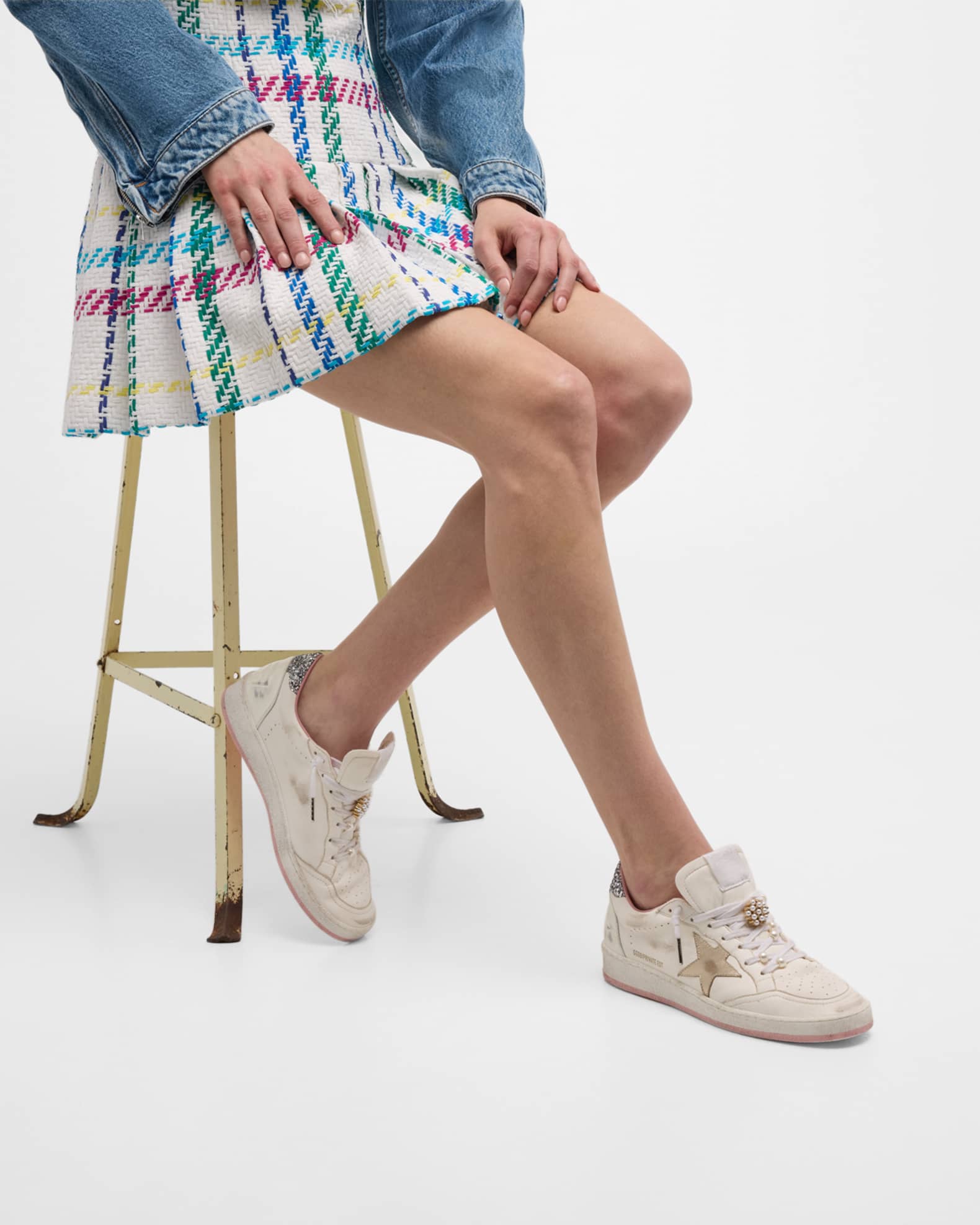 Ballstar Pearly Glitter Low-Top Sneakers 1