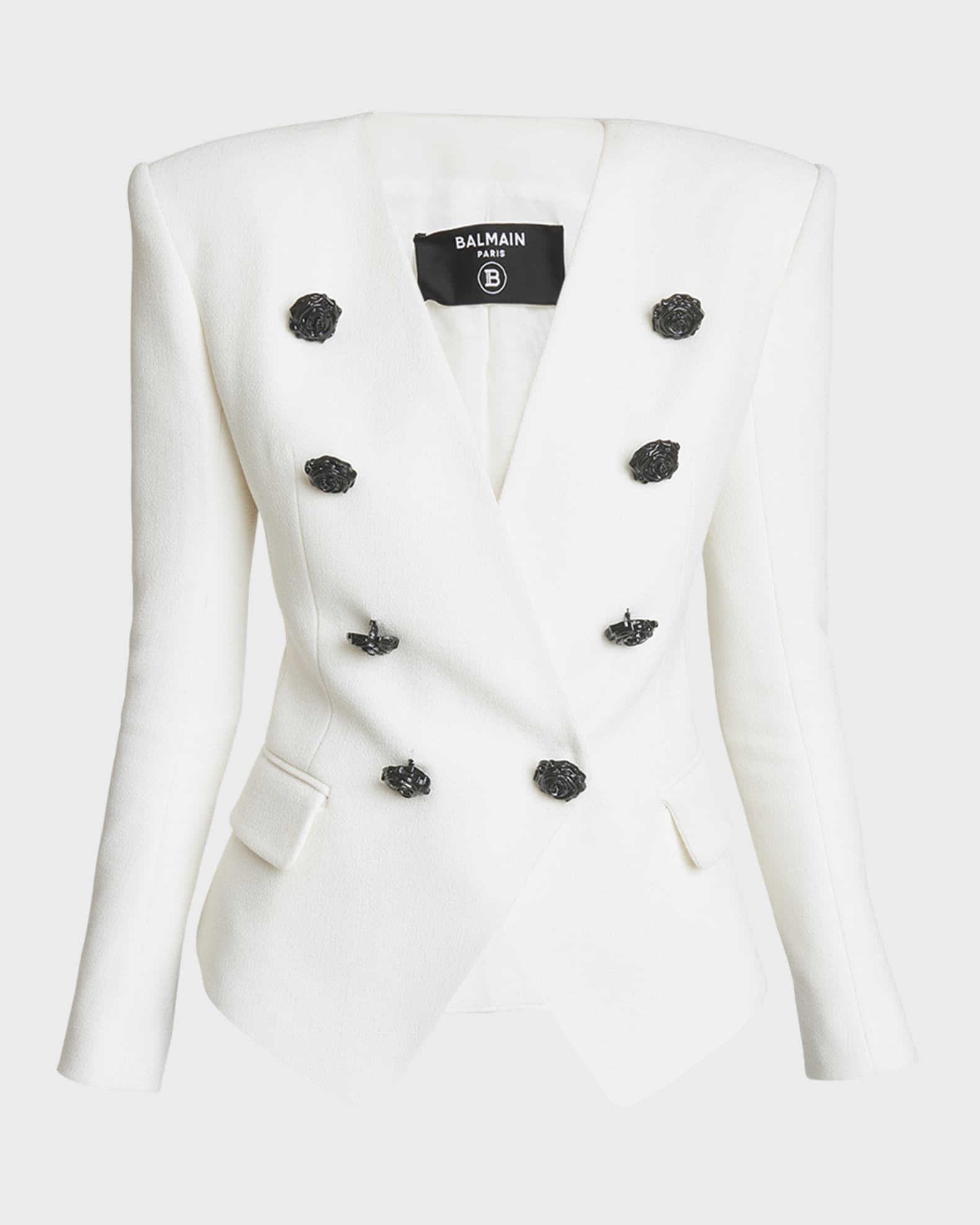 Balmain white tweed blazer online