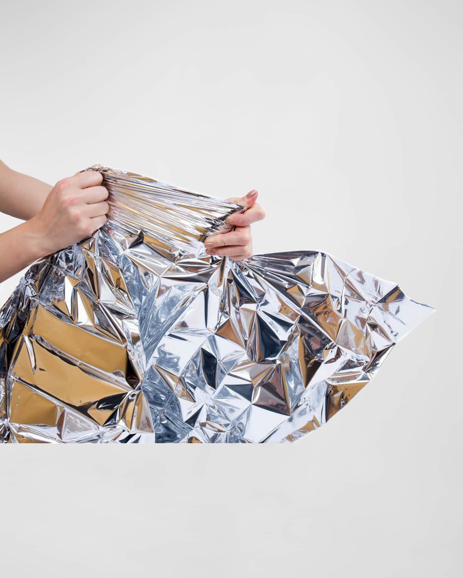 Heat Reflective Survival Mylar Thermal Space Blanket, Set of 100 1