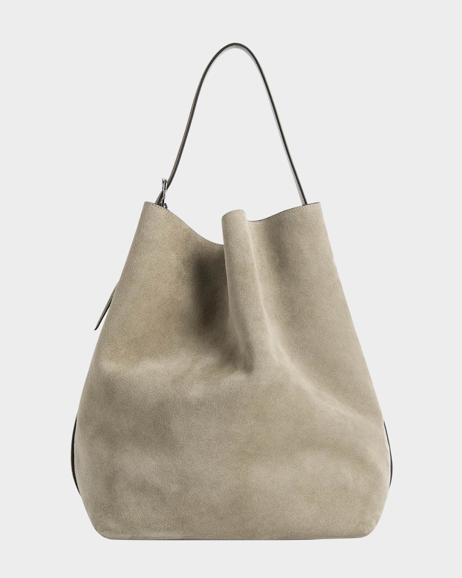 Large Belted Suede Tote Bag 0