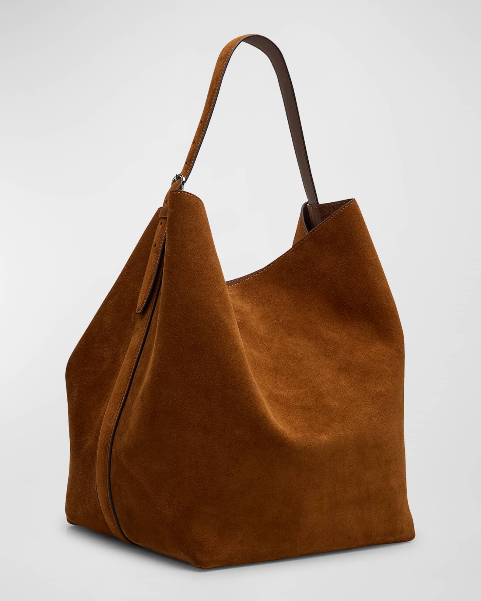 Toteme Large Belted Suede Tote Bag | Neiman Marcus
