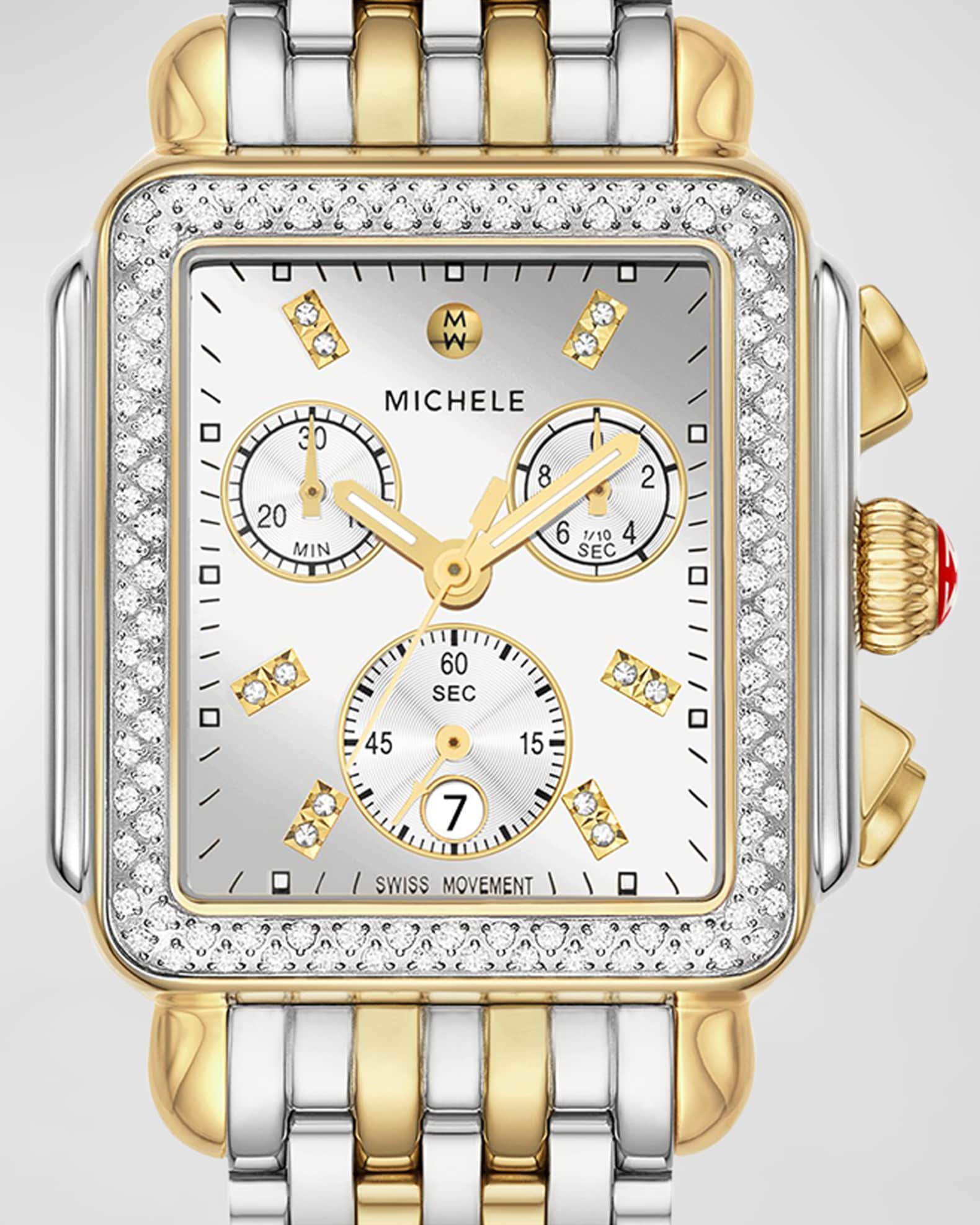 Michele 2 tone watch clearance
