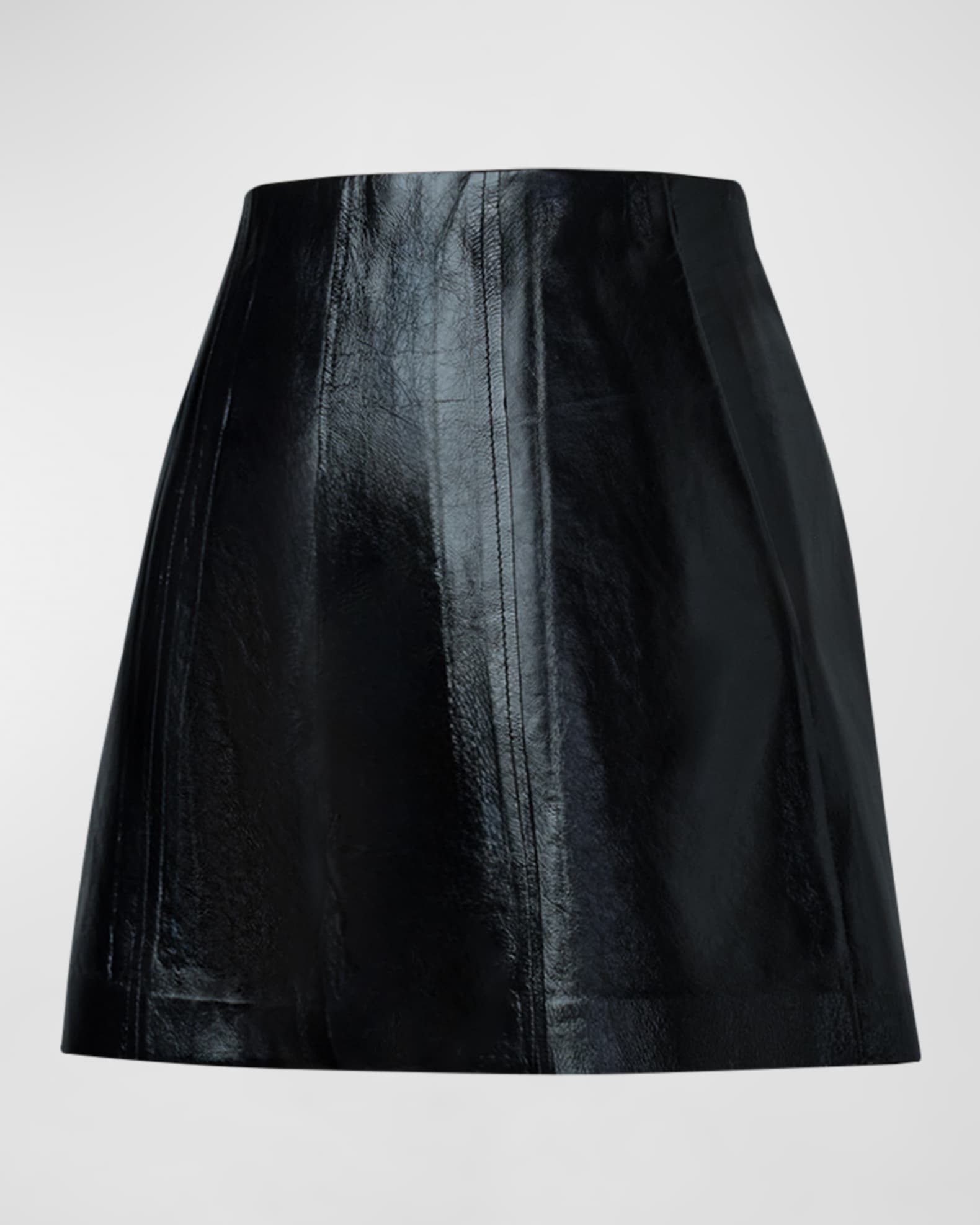 Dava Paneled Patent Leather Shorts 0