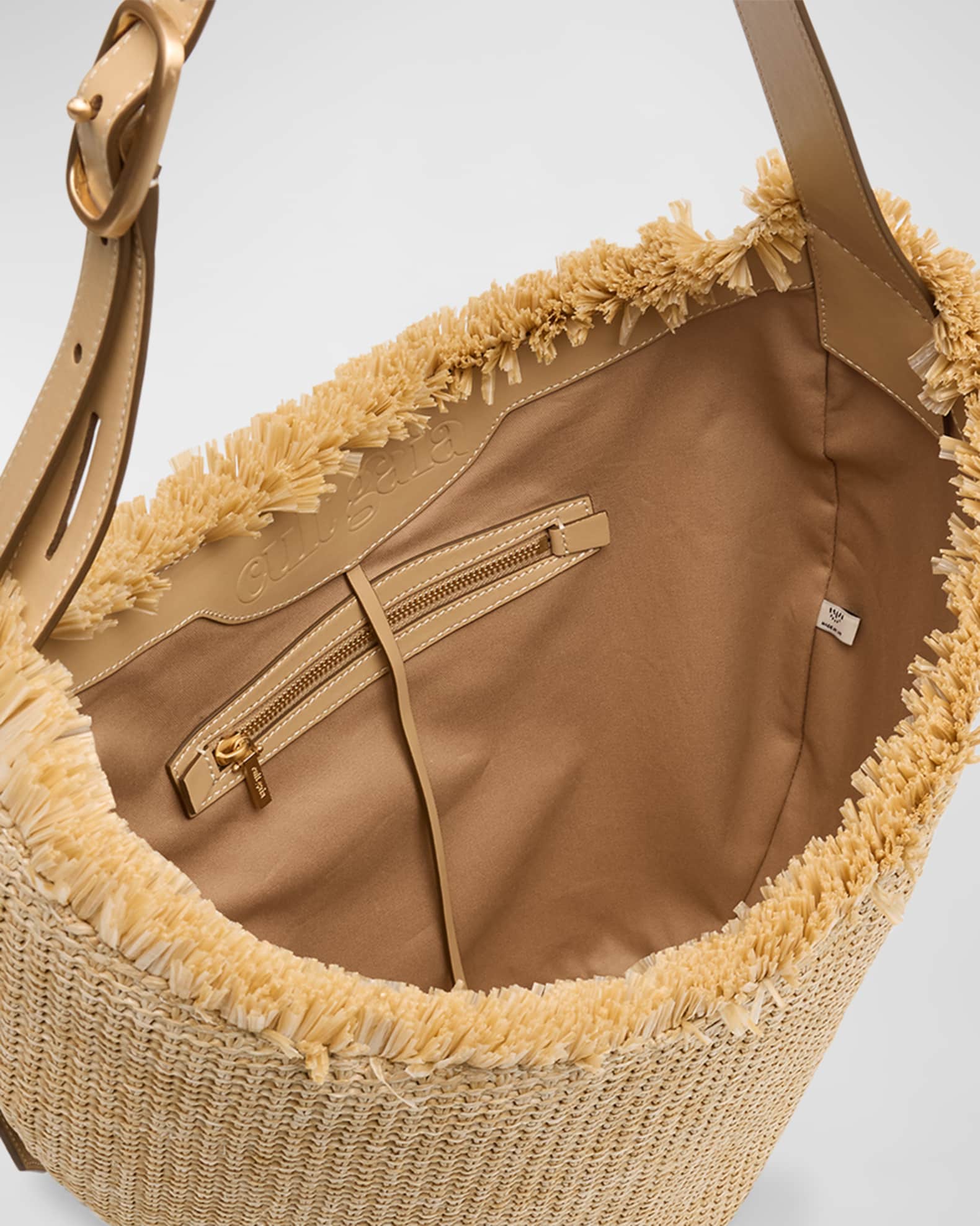 Cult Gaia Odette Buckle Woven Tote Bag Neiman Marcus