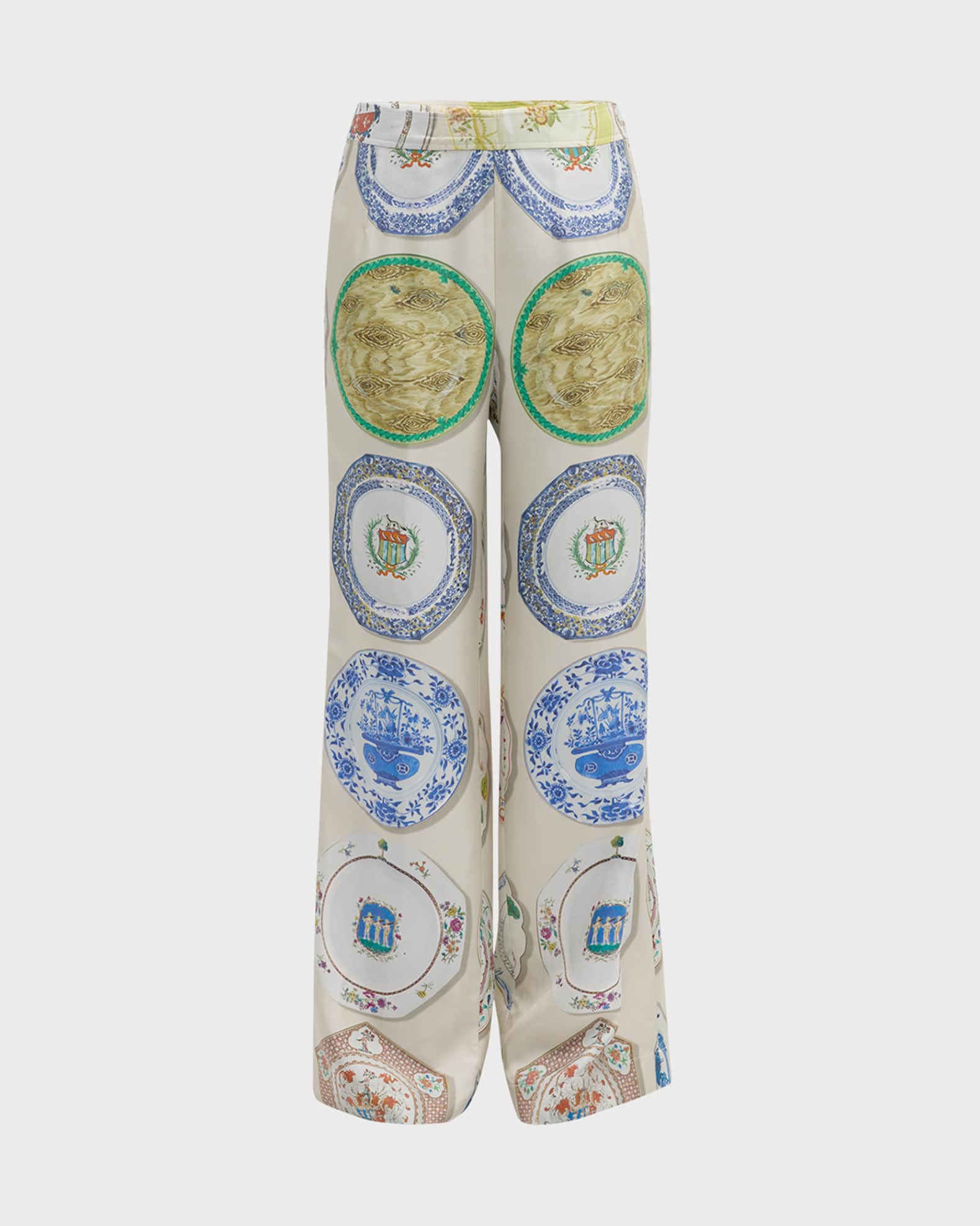 Chelsea Plates Printed Slim Aarons Pants 0