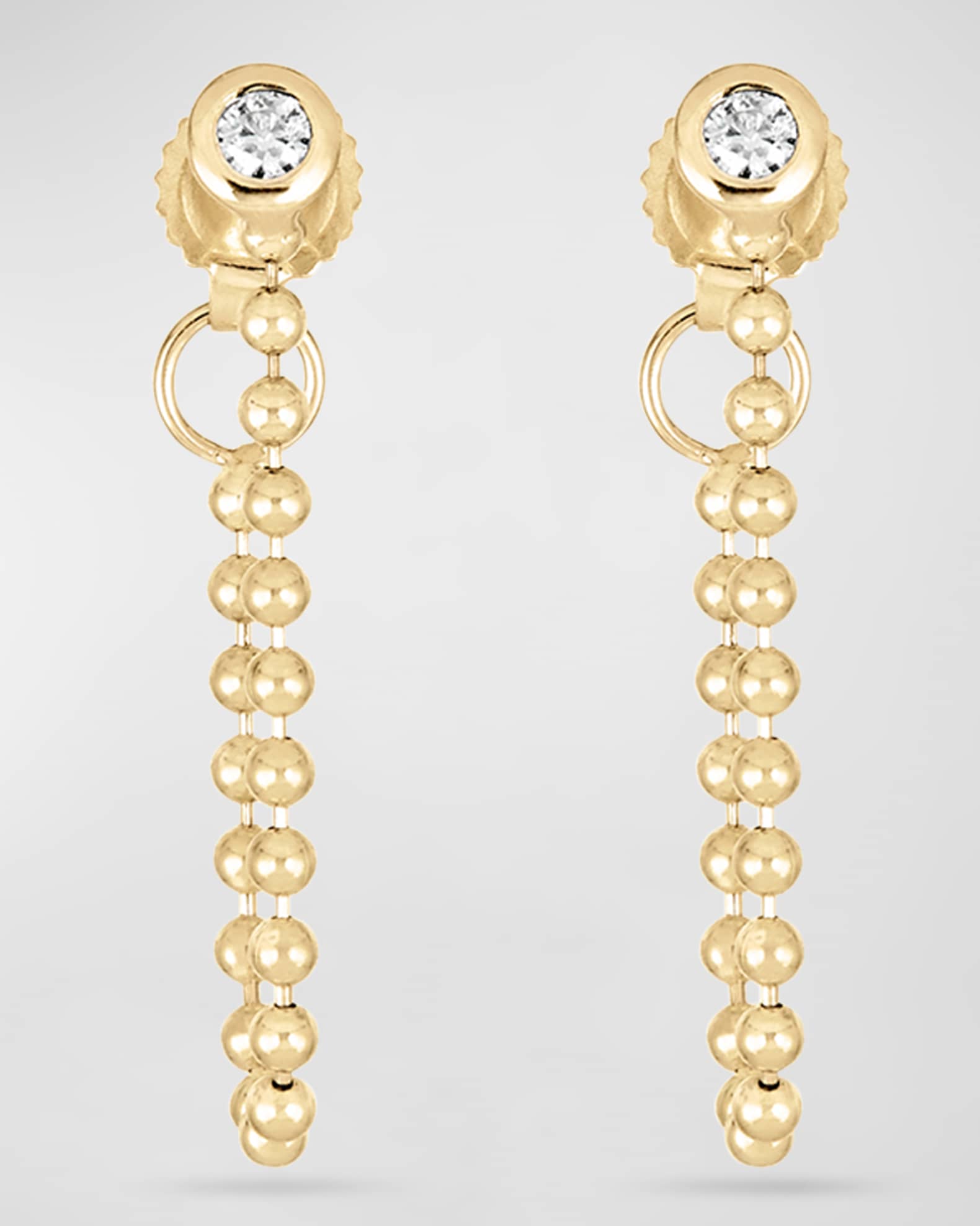 Stone and strand earrings shop