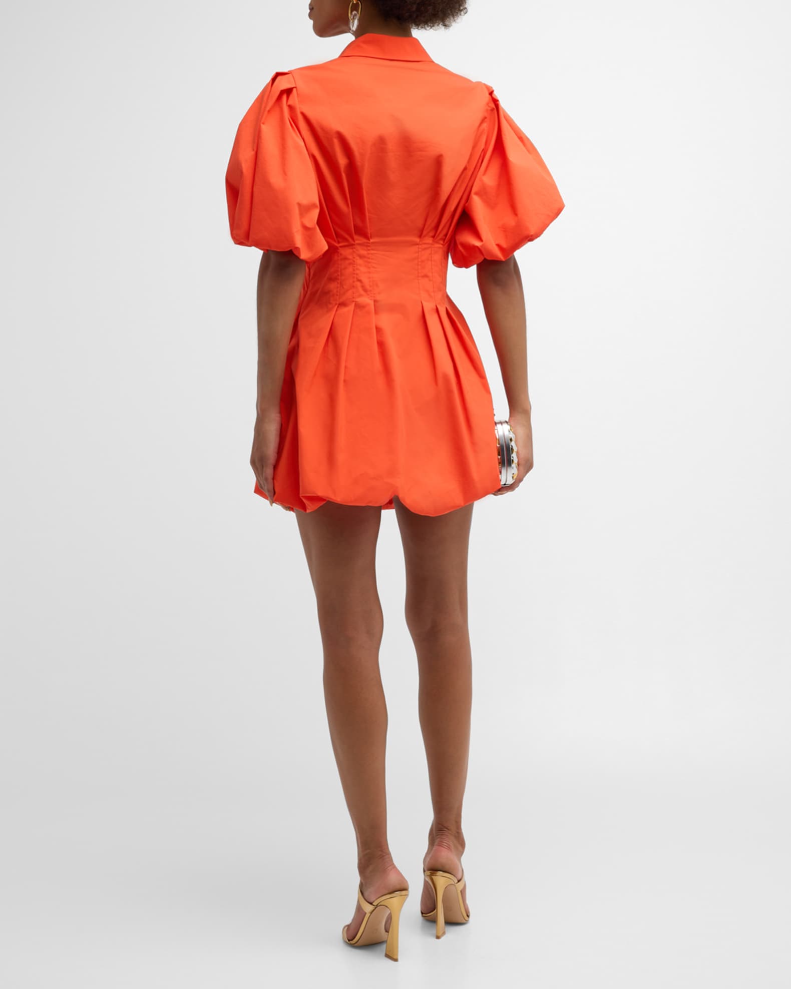 Cleo Balloon Pintuck Mini Dress
