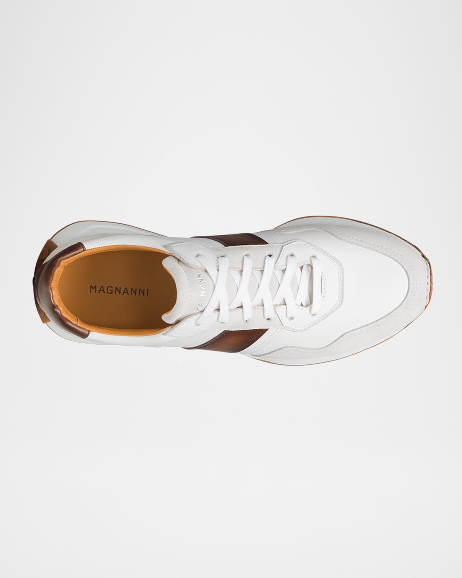 (取寄) マグナーニ メンズ ロメロ リ Magnanni men Romero Ii Sky/Grey Magnanni Men's Romero II Leather and Suede Low-Top Sneakers