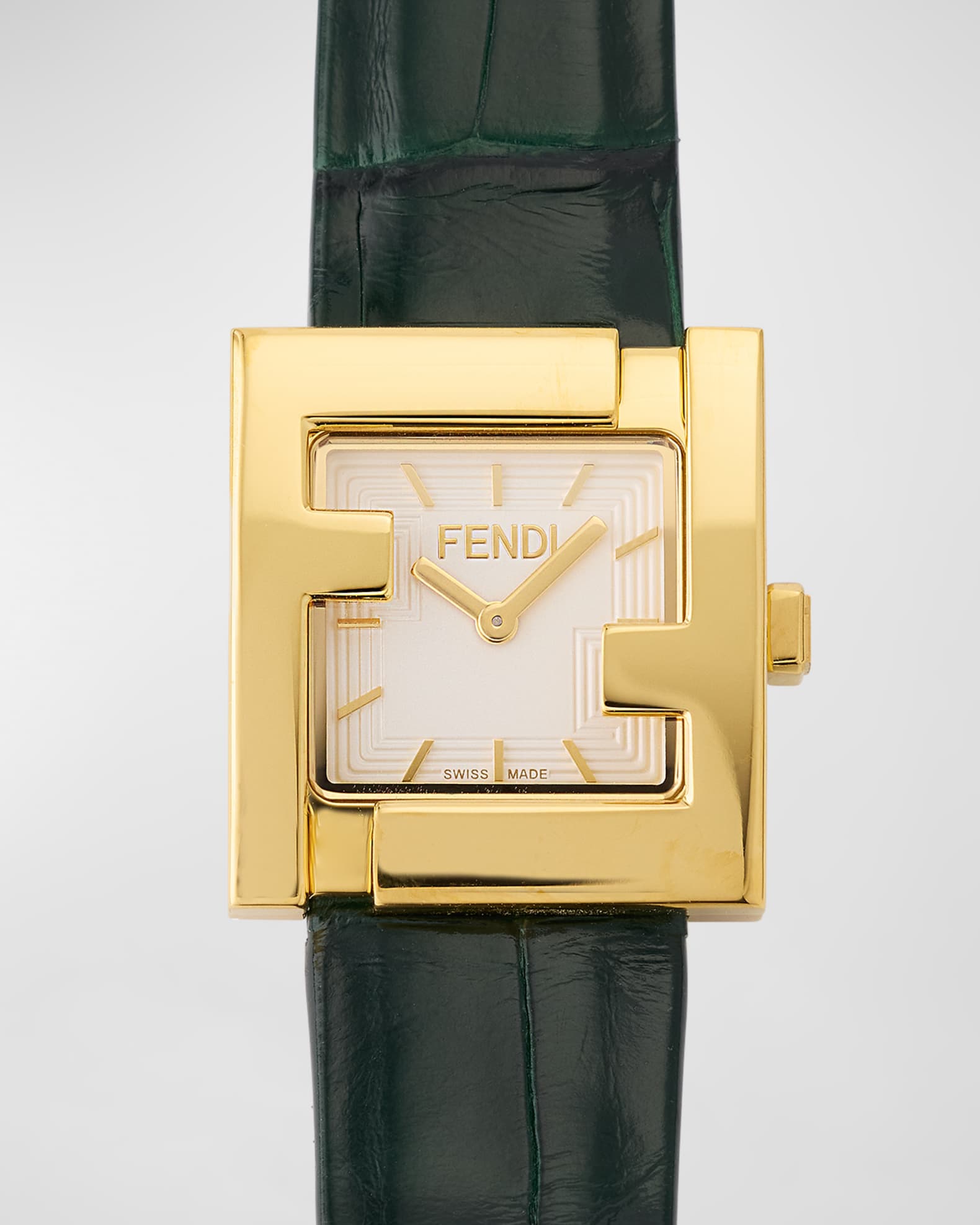 Square FF Watch with Alligator Strap 0