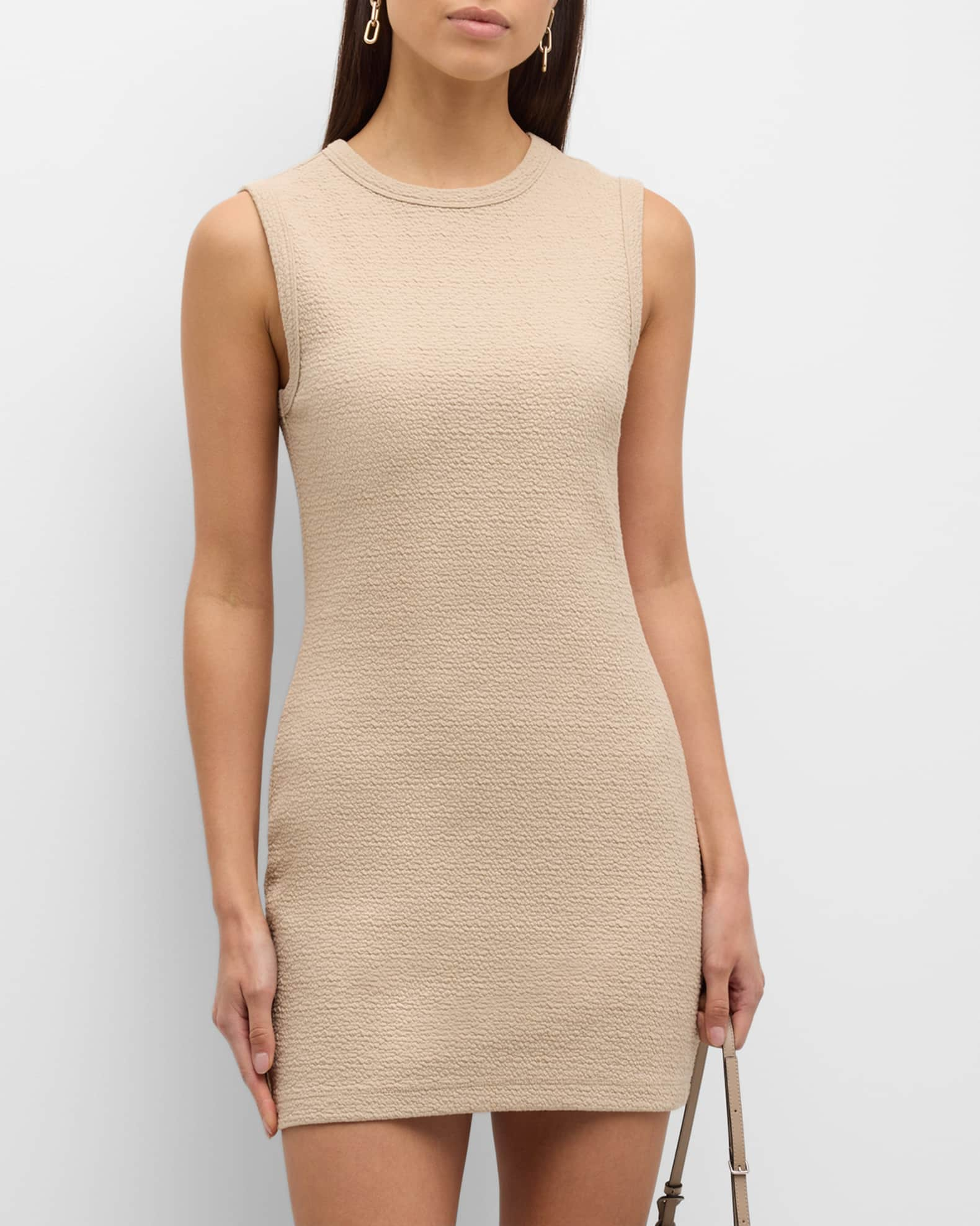 Textured Jacquard Sleeveless Dress