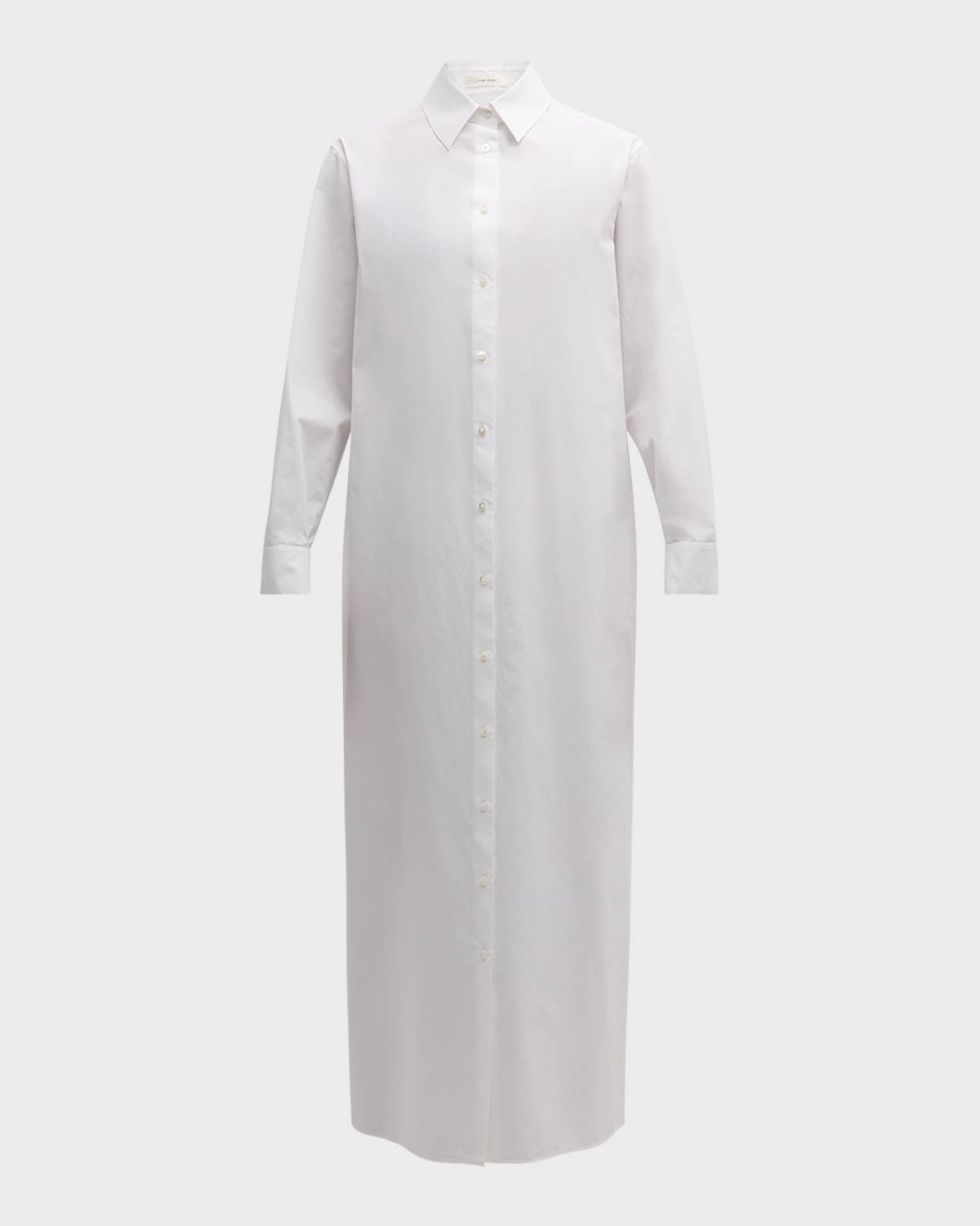 THE ROW Izumi Long-Sleeve Maxi Shirtdress
