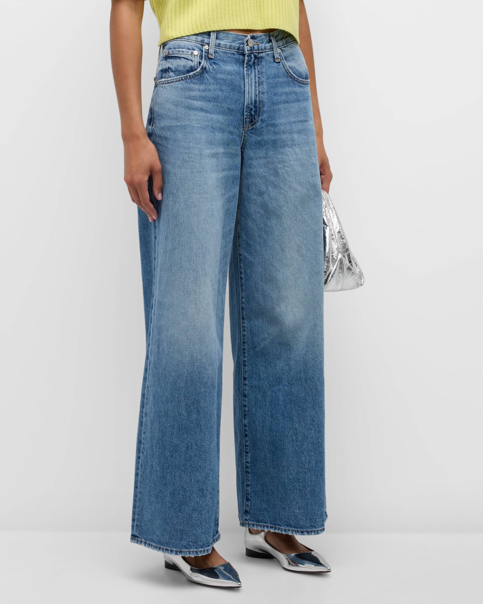 Tiny Dancer Wide-Leg Denim Jeans 1