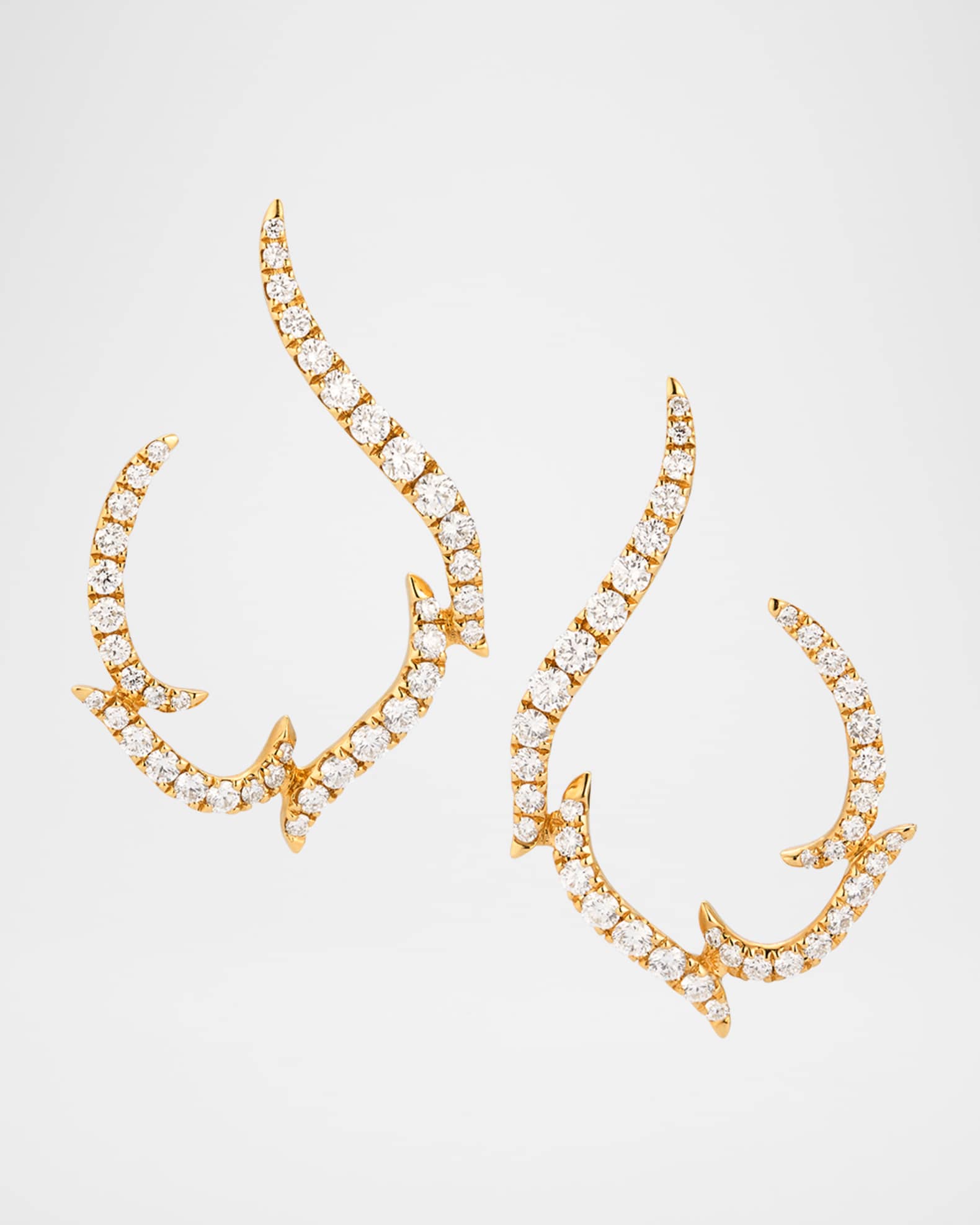 Lisa Nik Sparkle 18K Yellow Gold Diamond Hoop Earrings Neiman Marcus