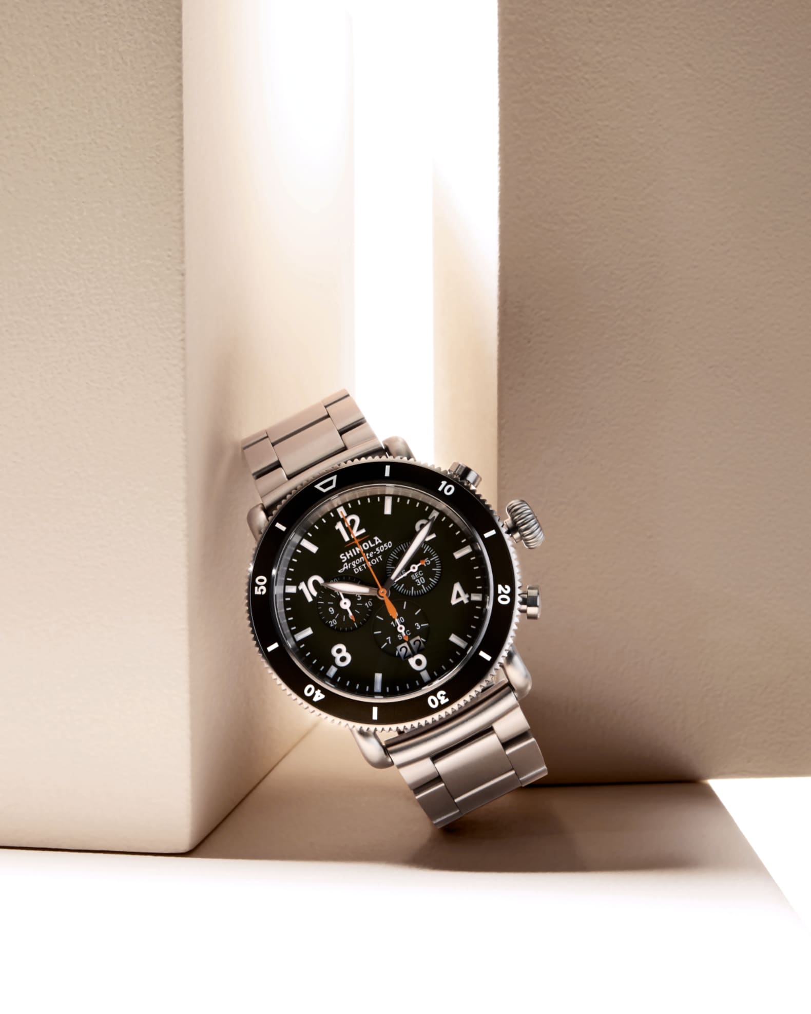 Shinola Men s Runwell Sport Chrono Leather and Titanium Watch Gift Set Neiman Marcus