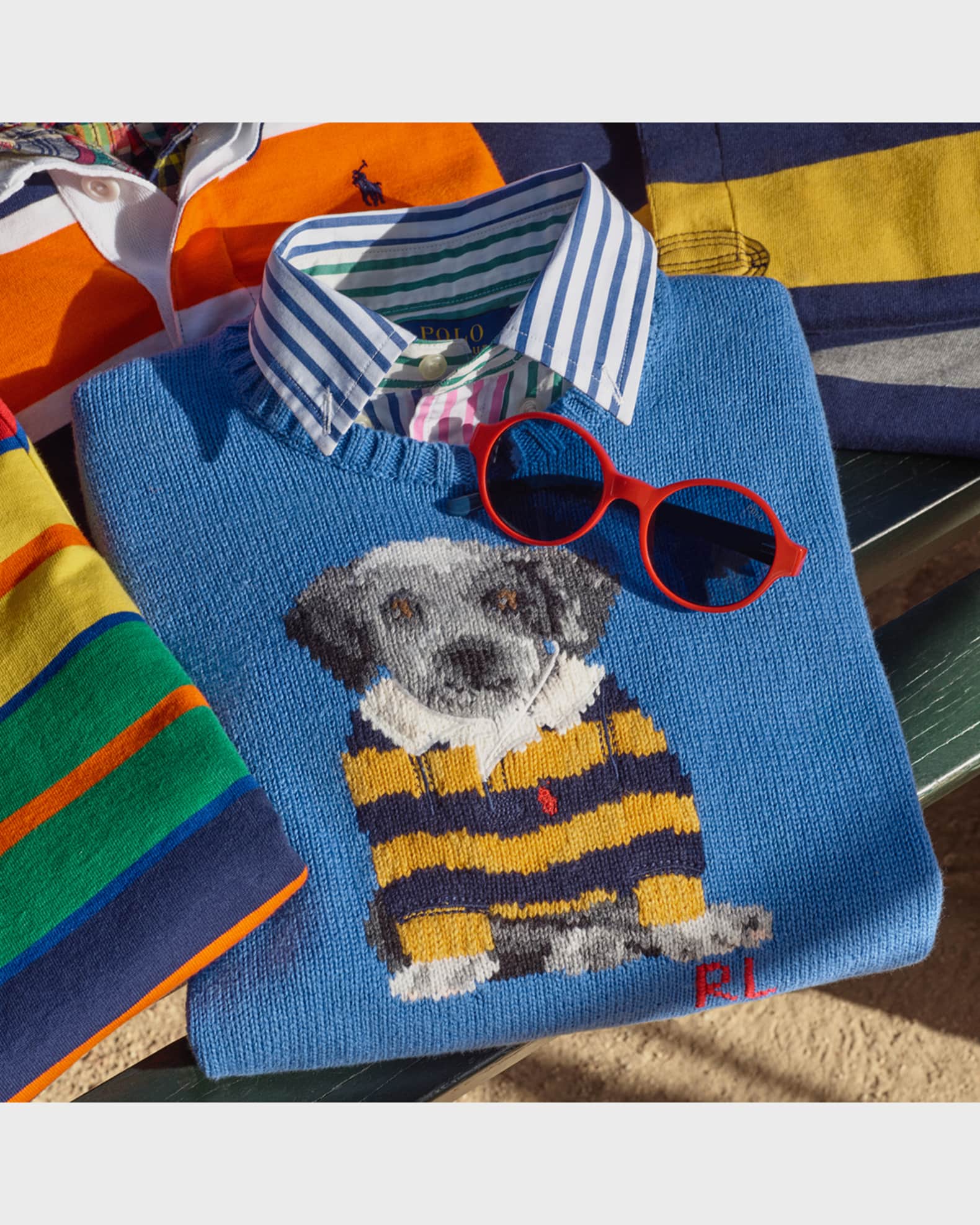 Boy's Cotton Dog Sweater | Neiman Marcus