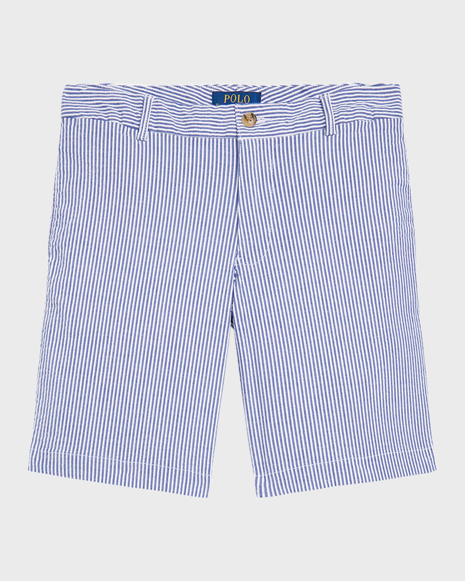 Boy's Seersucker Preppy Shorts, Size 8-20 0
