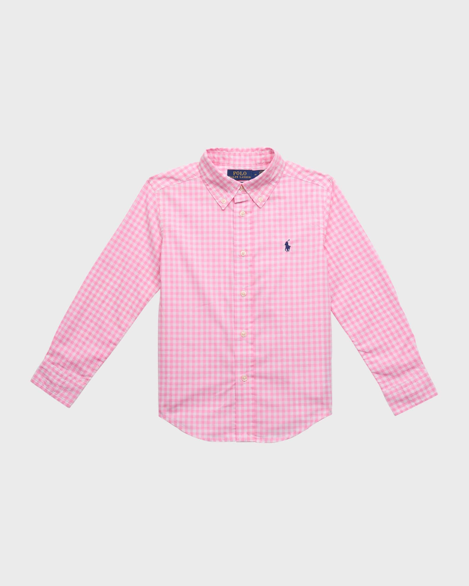 Ralph Lauren Childrenswear Boy's Cotton Poplin Button-Front Sport Shirt, Size 2-7
