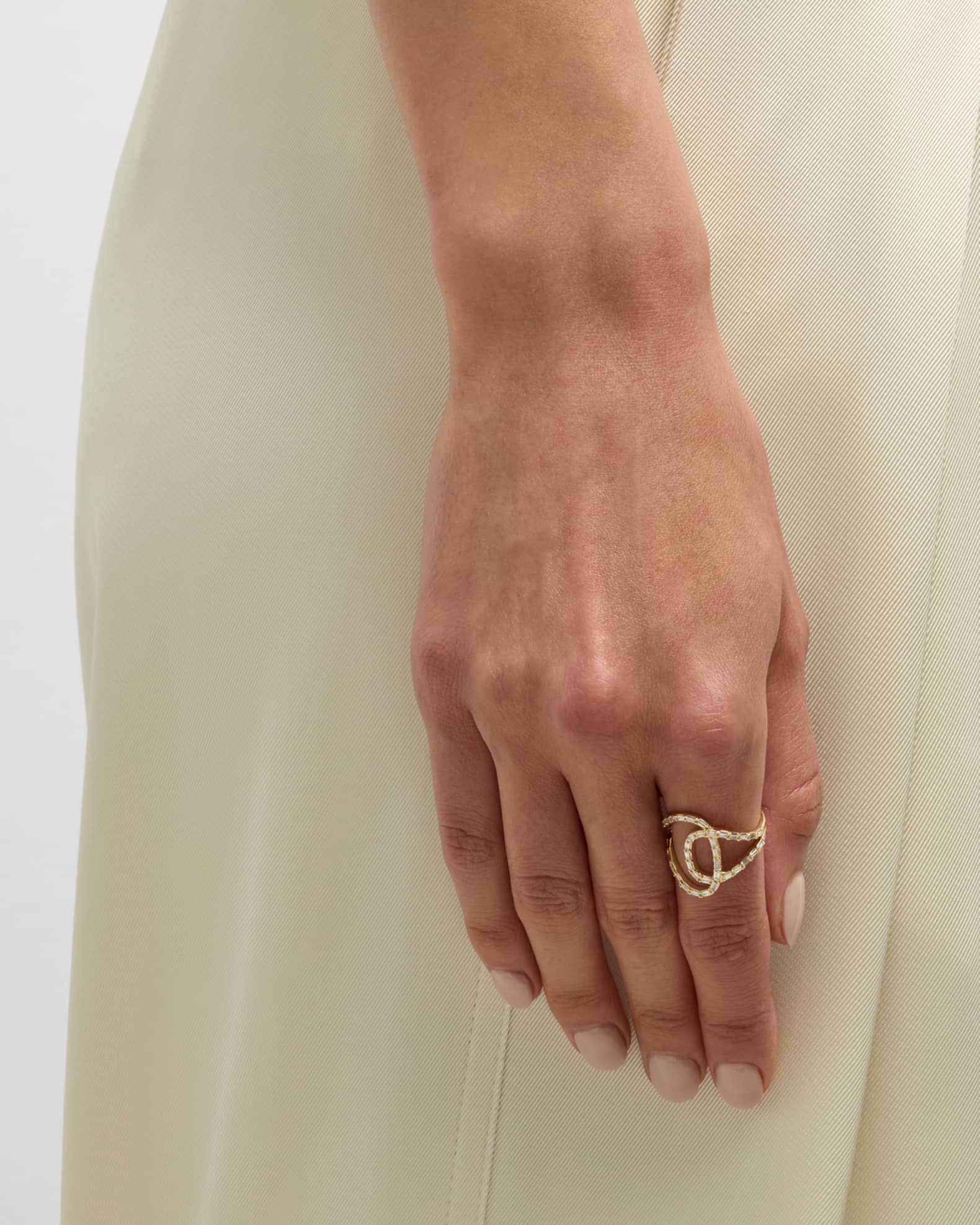 14K Gold Baguette Diamond Illuminating Ring 1