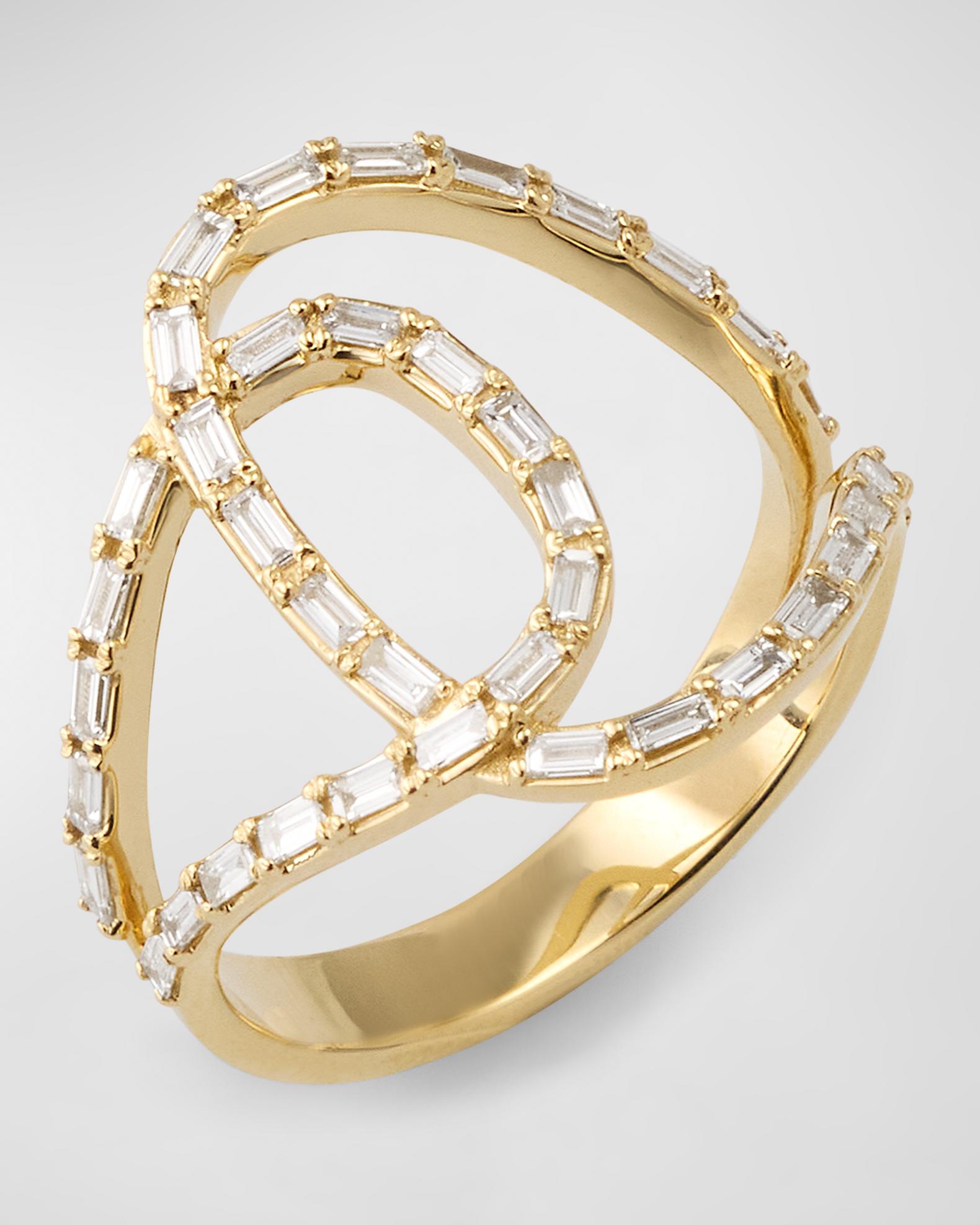LANA 14K Gold Baguette Diamond Illuminating Ring | Neiman Marcus