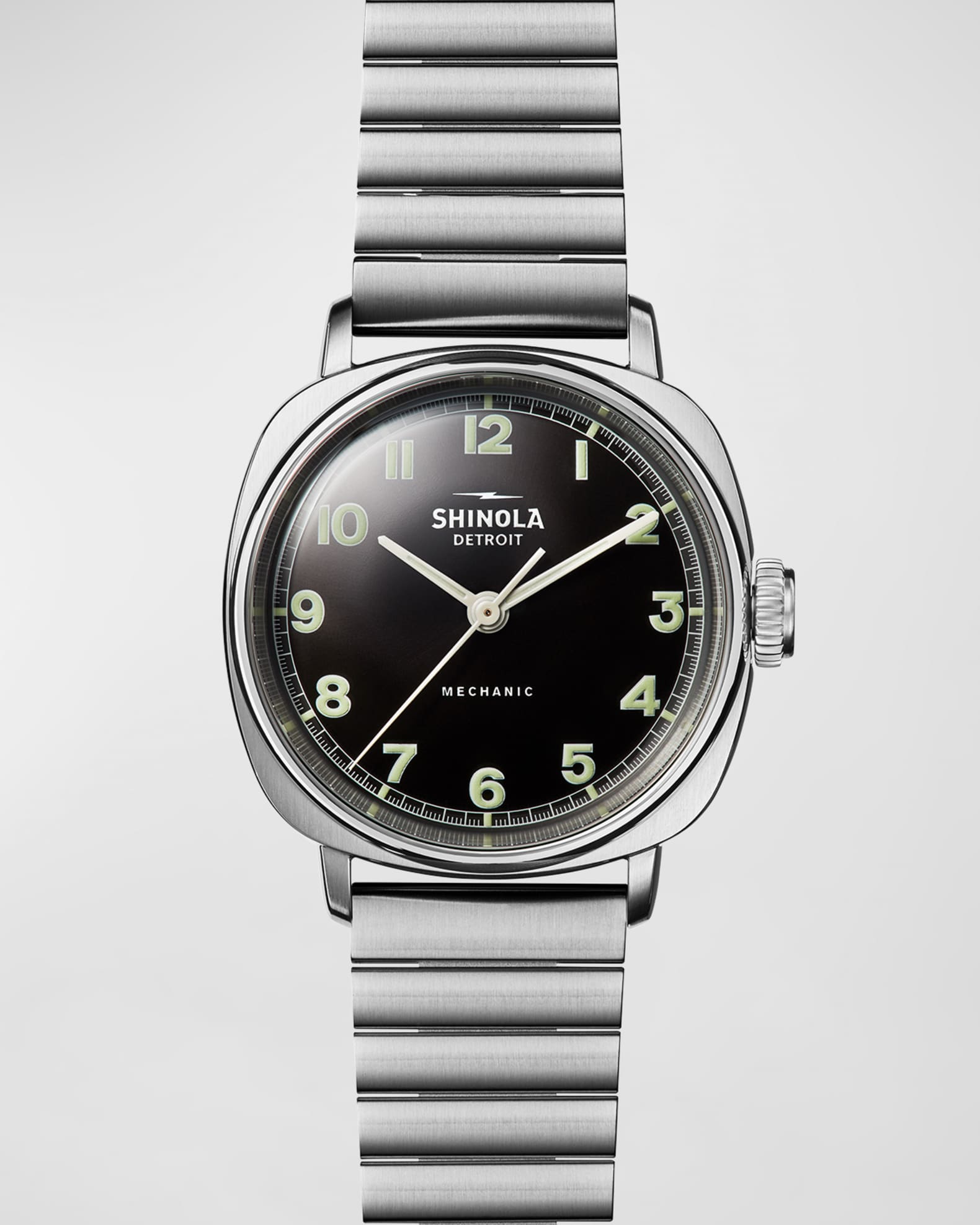 Men's Mechanic Stainless Steel Bracelet Watch, 39mm 0