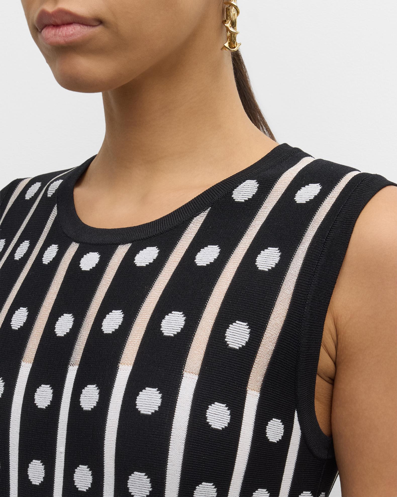 i.e. | Tops | Ie Floral Tropical Striped Polka Dot Semi Sheer Blouse