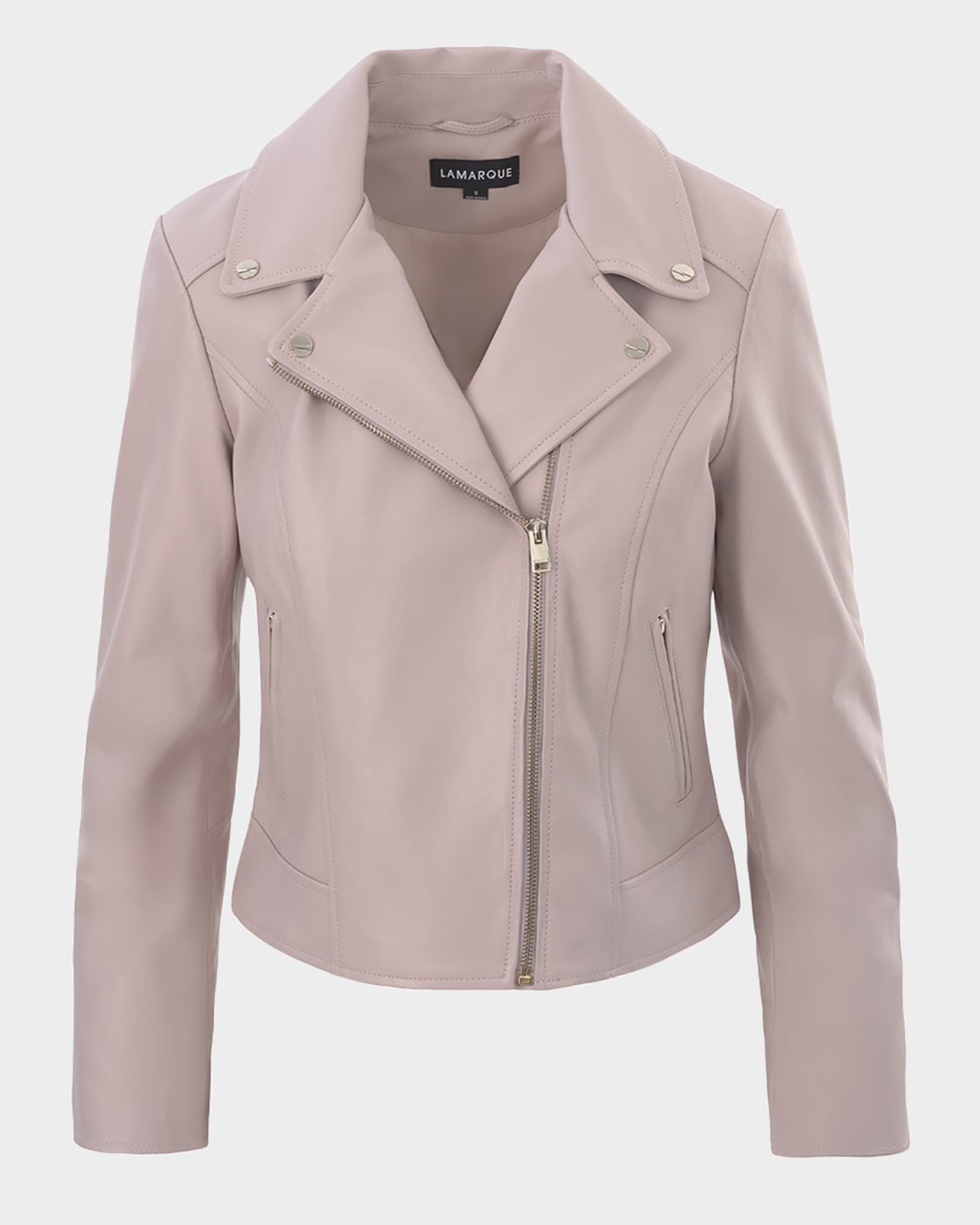 LaMarque Kelsey Leather Biker Jacket Neiman Marcus