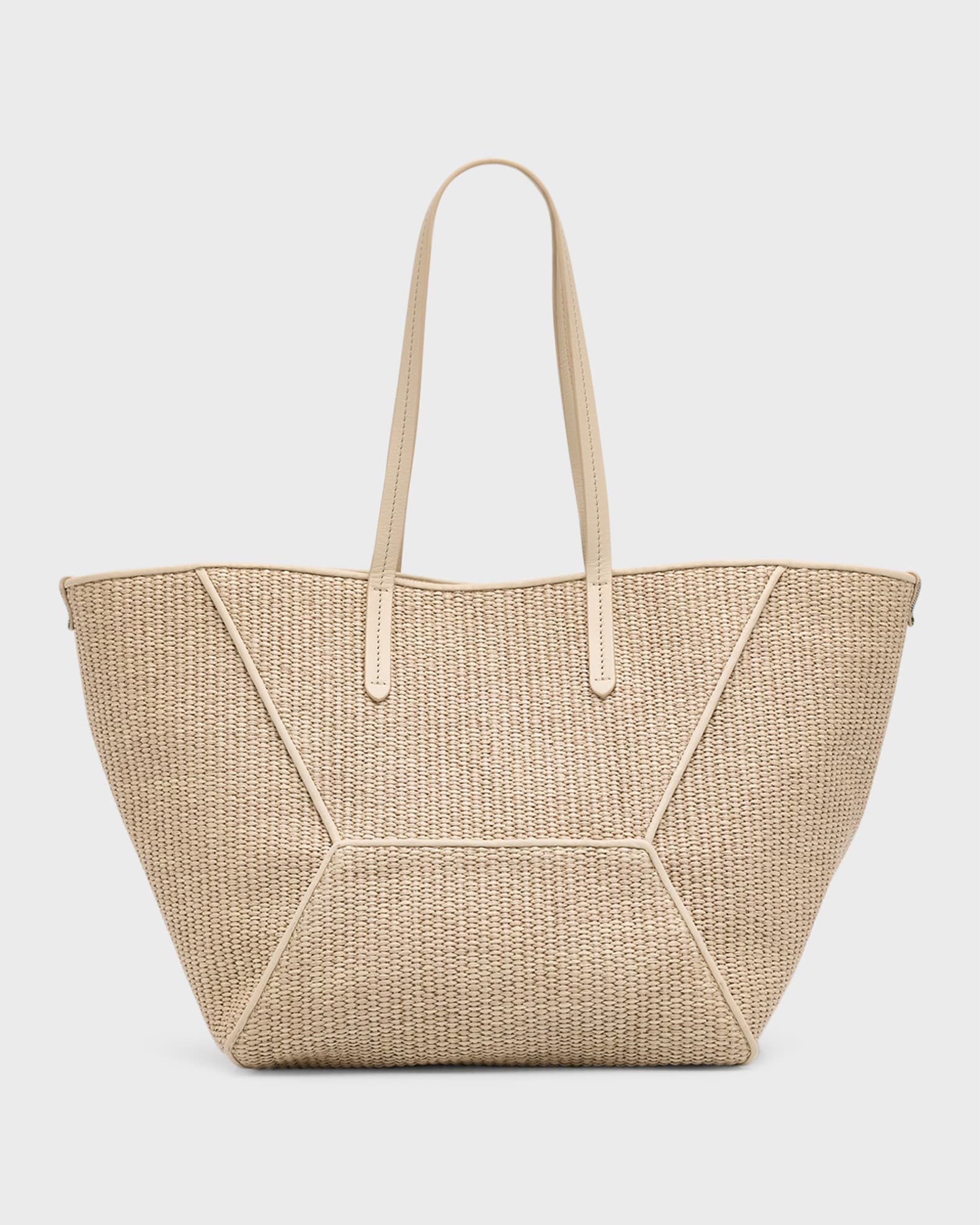BC Duo Medium Shopper Raffia Tote Bag 0