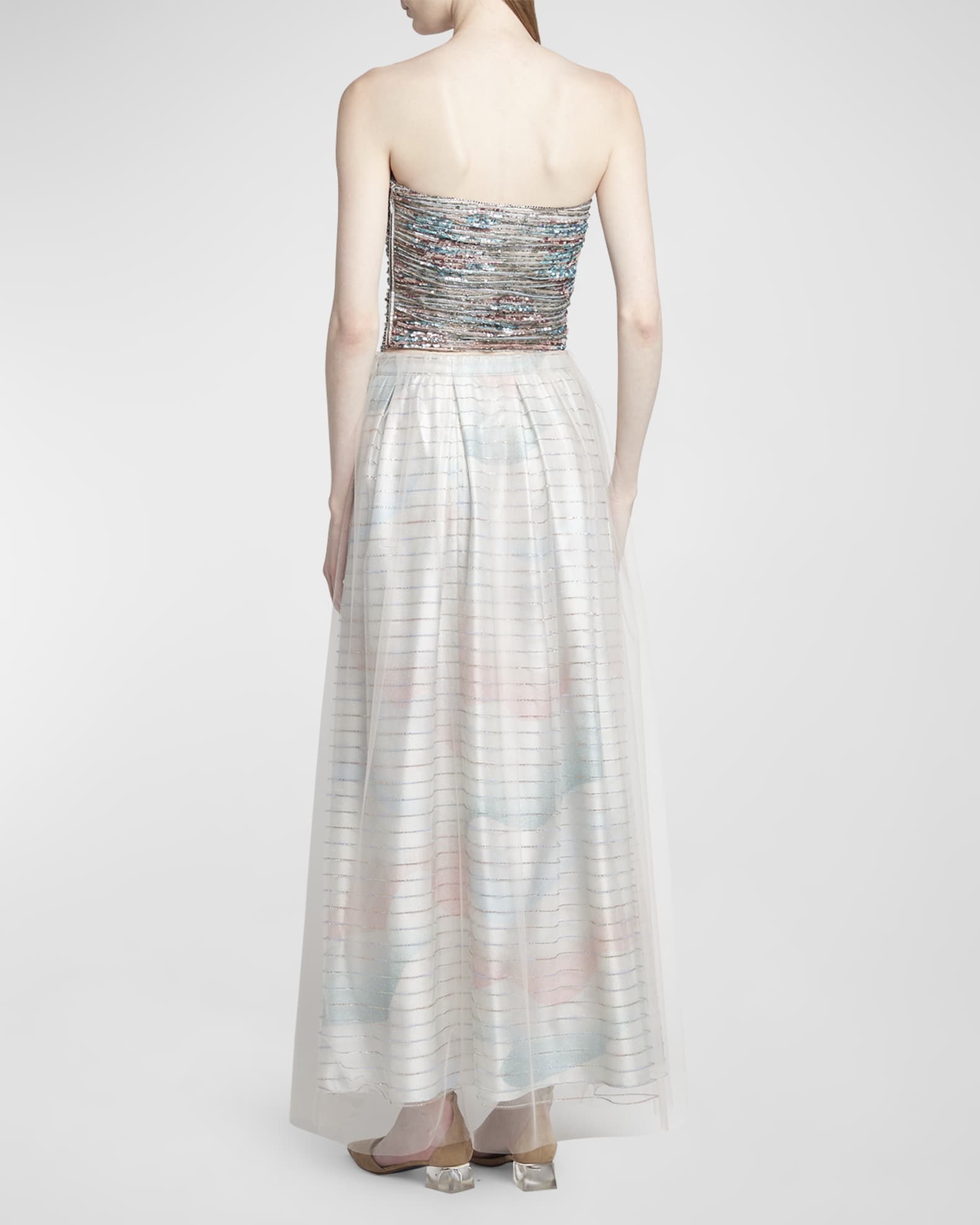Giorgio Armani Sequin Embellished Bustier Top | Neiman Marcus