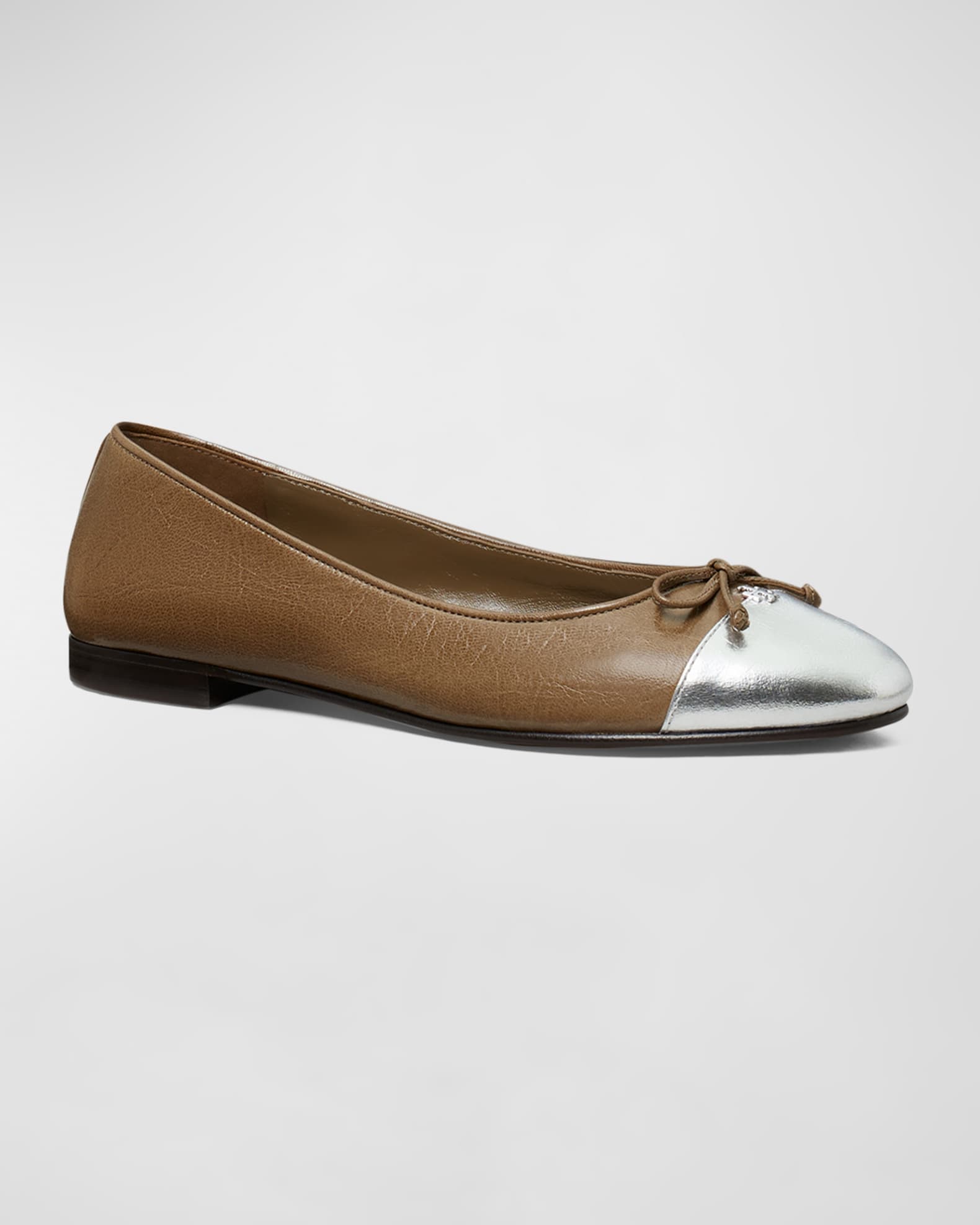 Tory Burch Claire Cap Toe Ballerina Flats Neiman Marcus