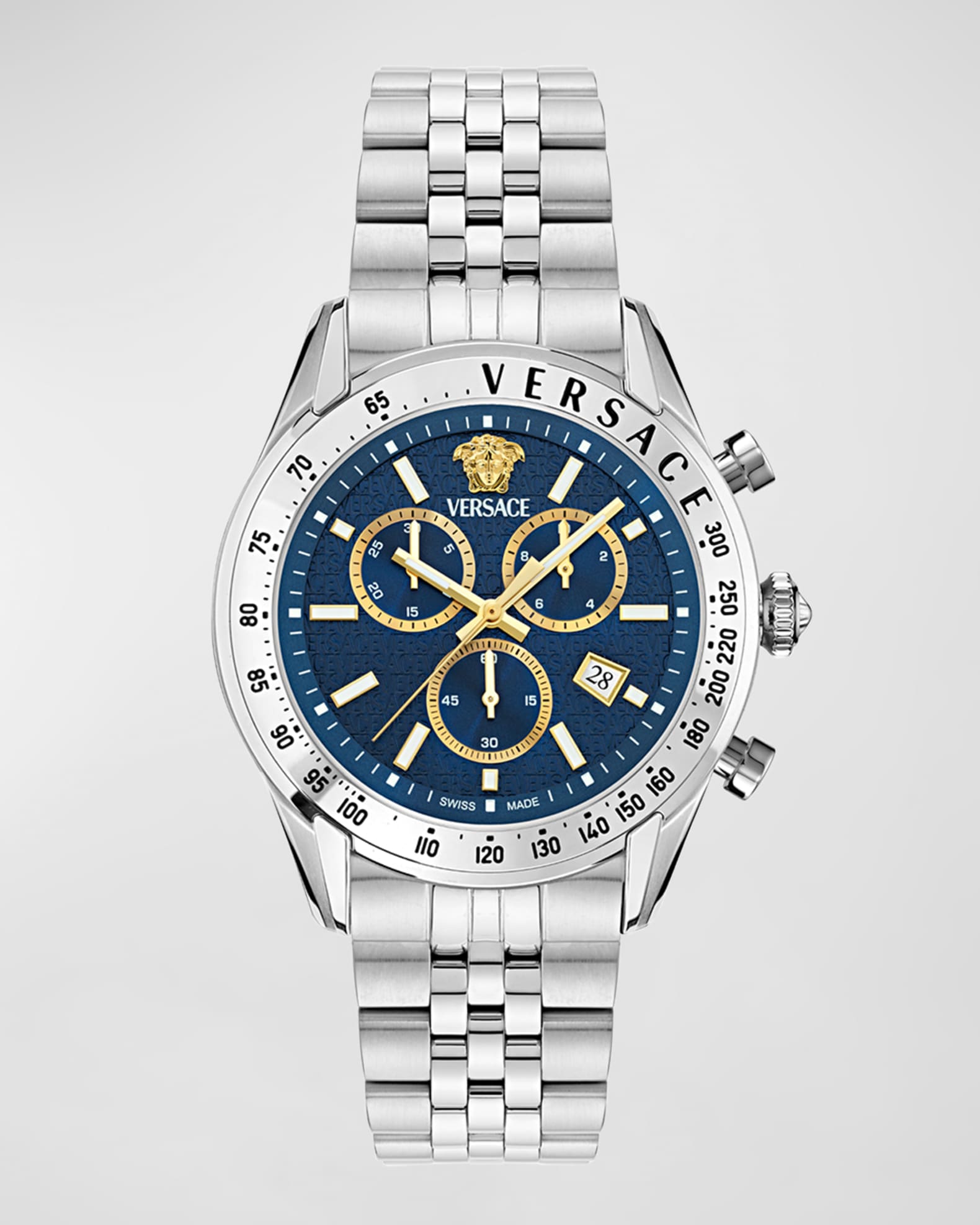 Versace Men s Chrono Master Stainless Steel Bracelet Watch 44mm Neiman Marcus