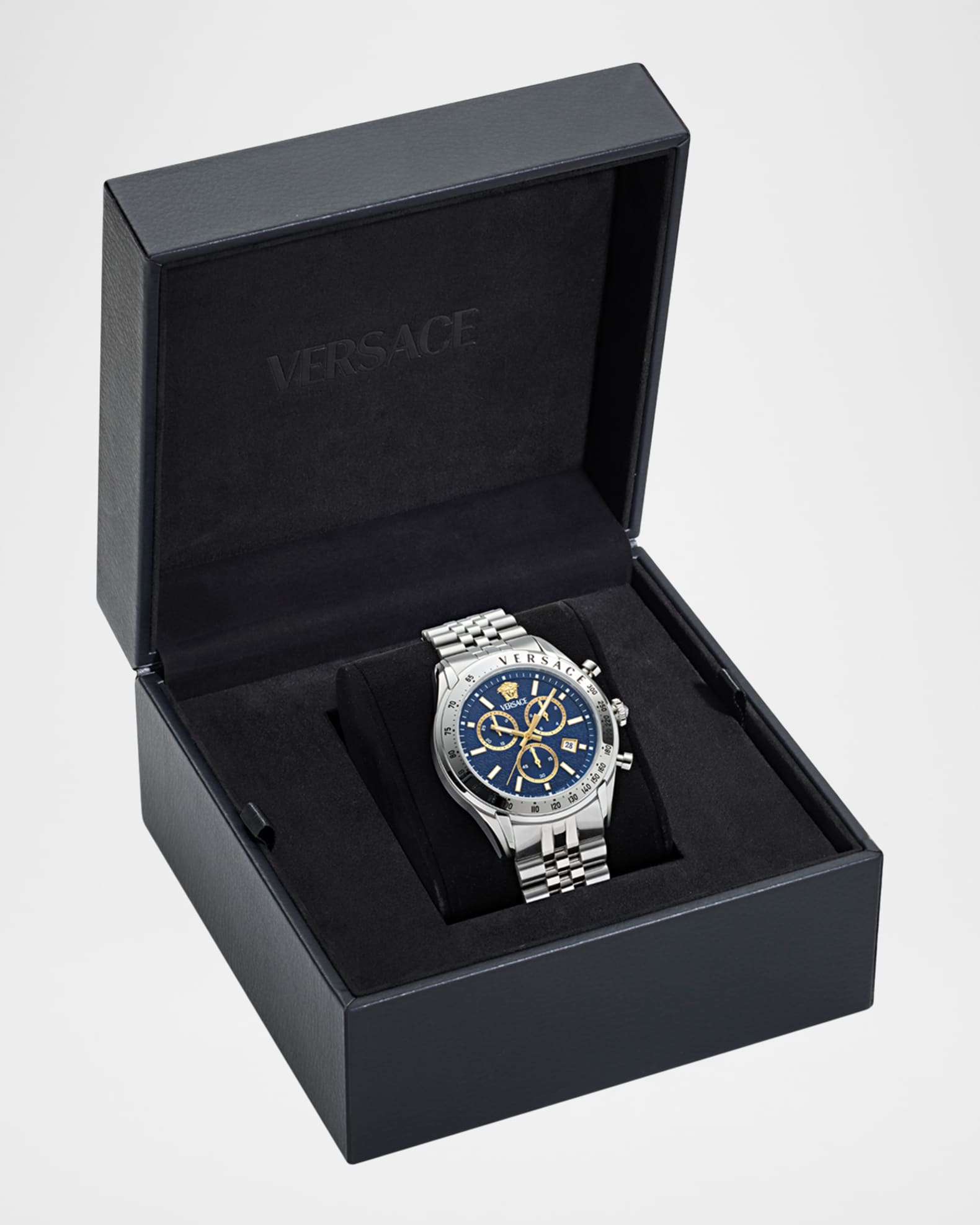 Versace Chrono Master Stainless Steel Bracelet Watch, 44mm