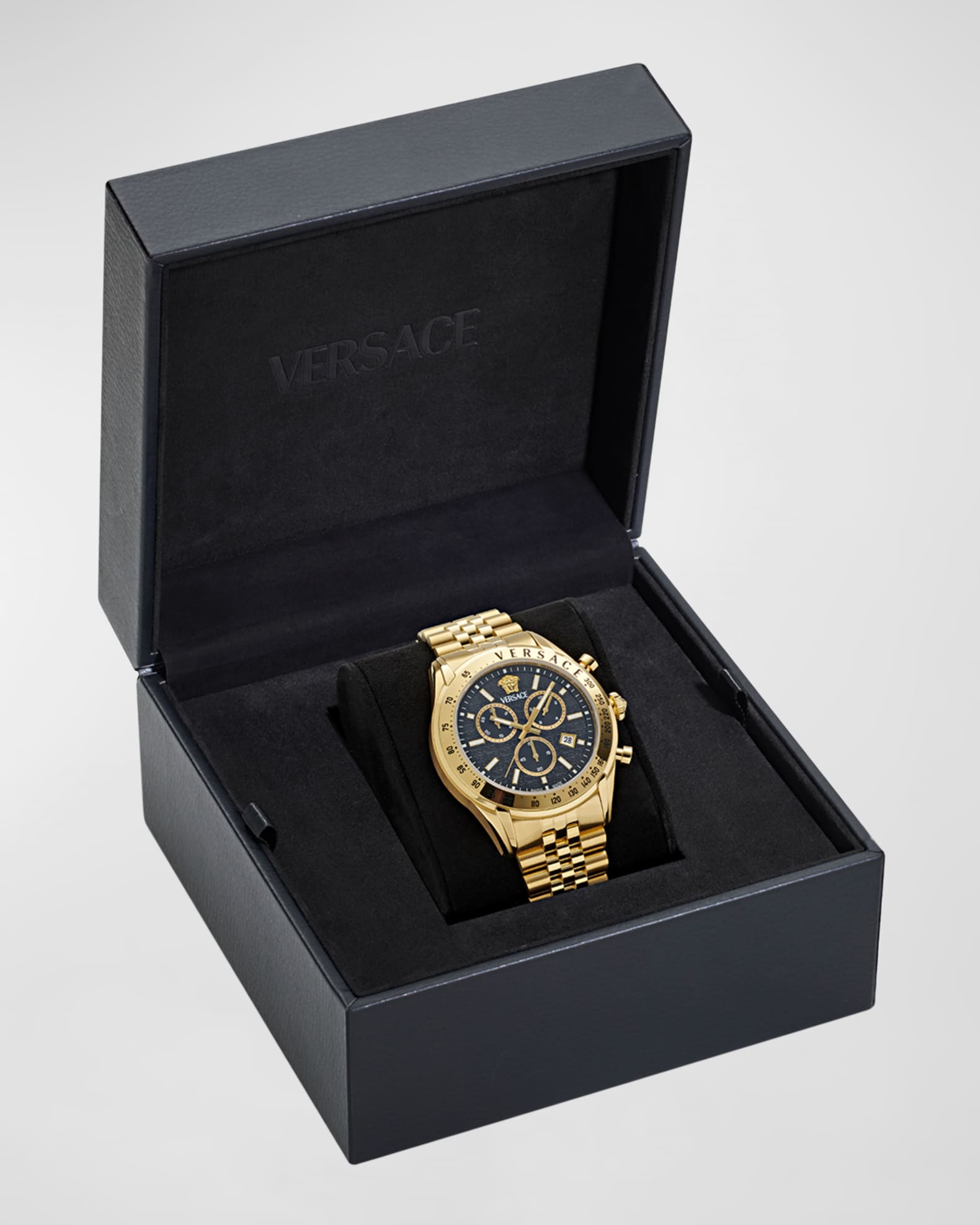 Men s Chrono Master IP Yellow Gold Bracelet Watch 44mm