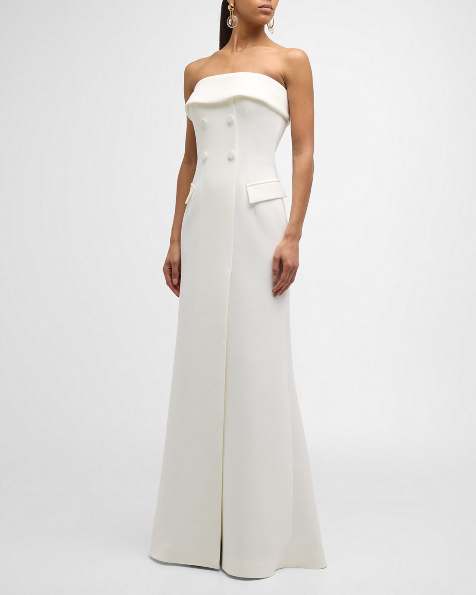 Jovani - Strapless Mesh A-line Cocktail Dress JVN63635