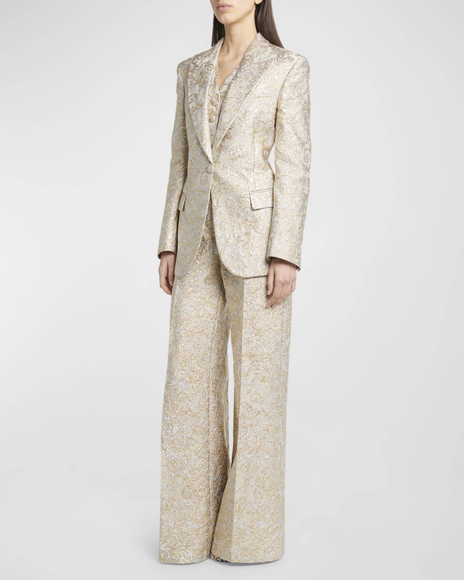 Single-Breasted Brocade Suit | Neiman Marcus