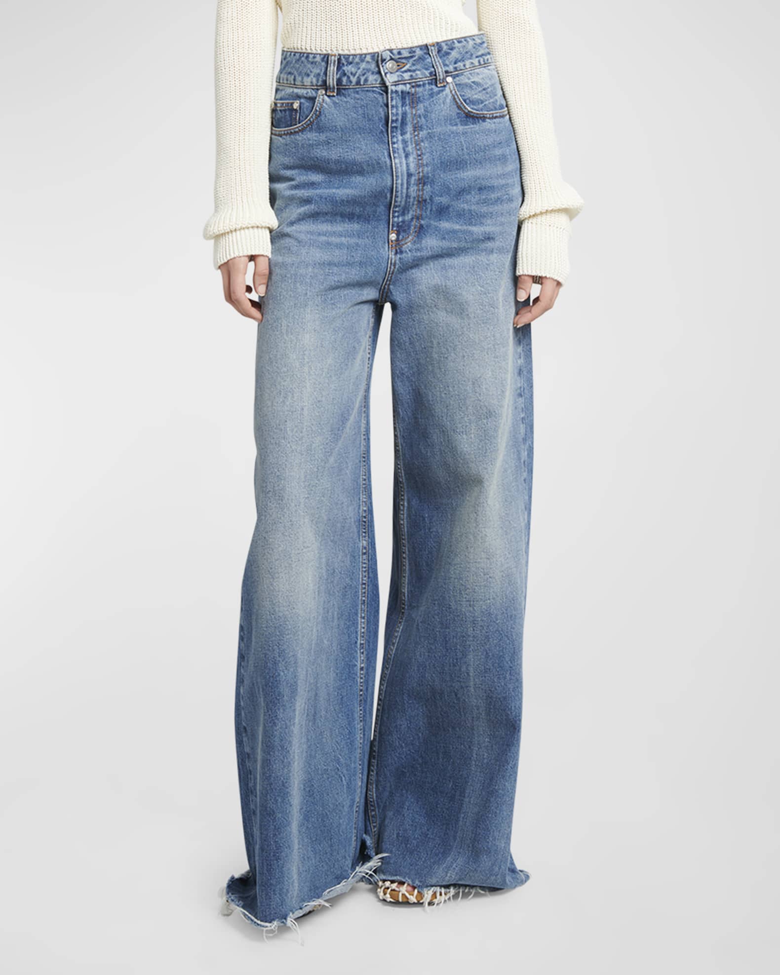 Stella mccartney wide leg jeans cheap