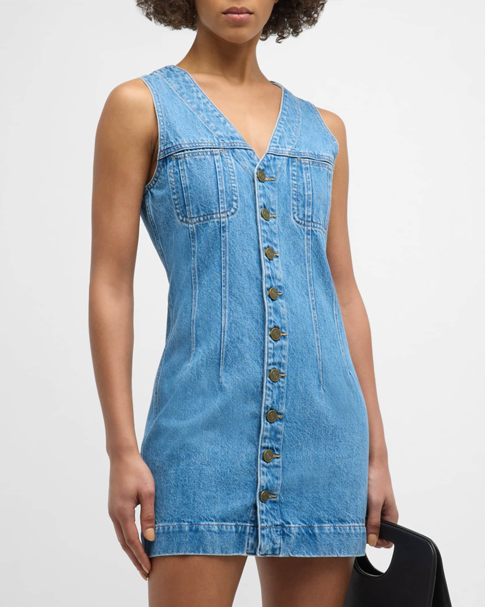 Denim pocket dress cheap