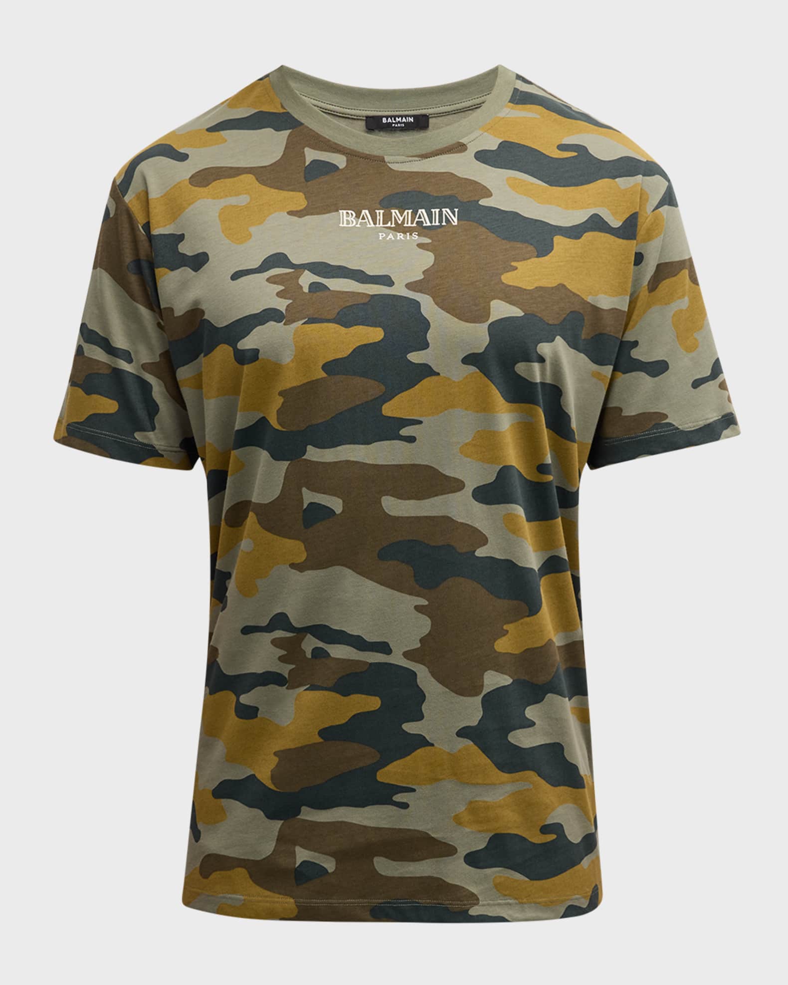 Balmain camouflage print Cotton T Shirt