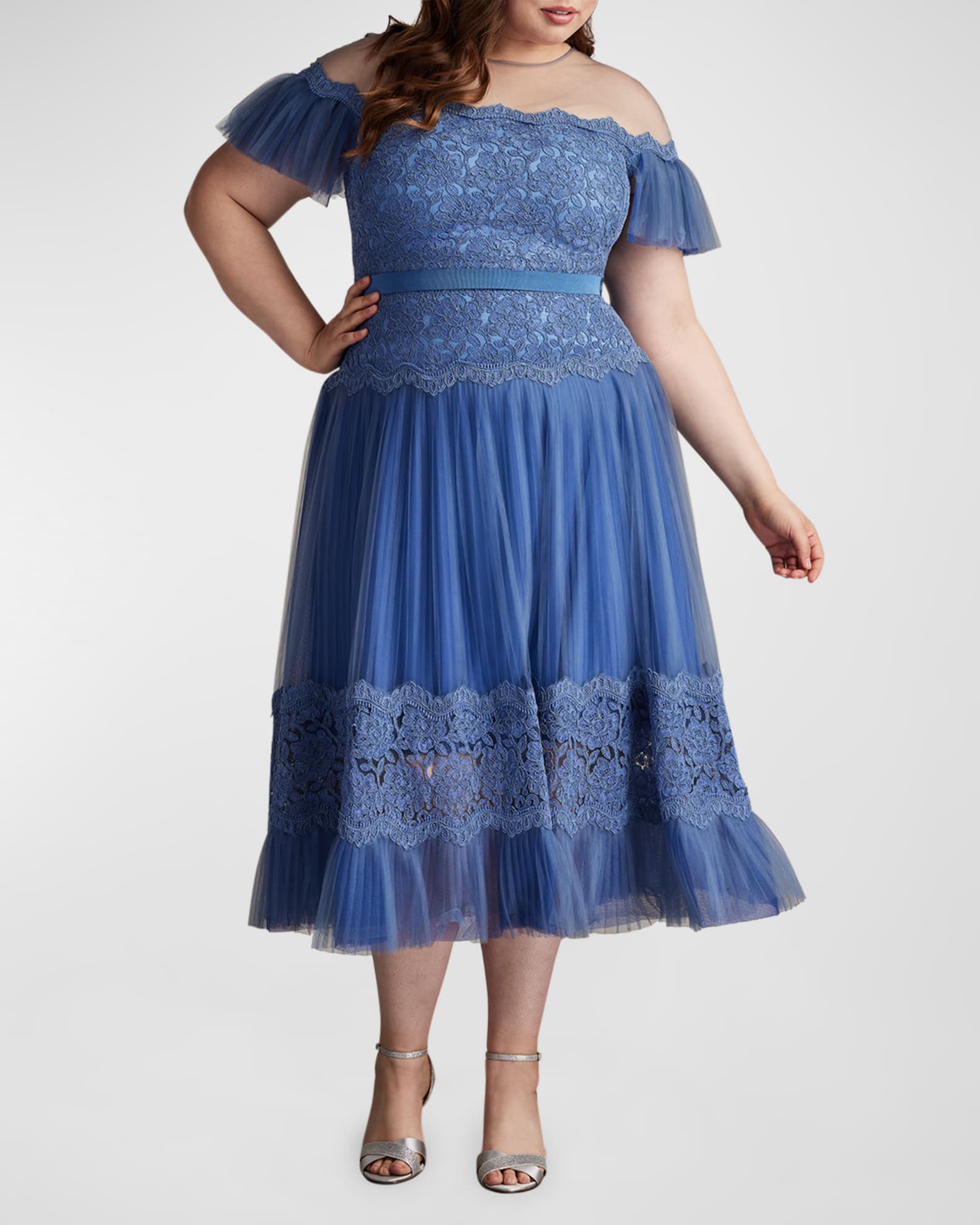 Tadashi lace midi dress cheap