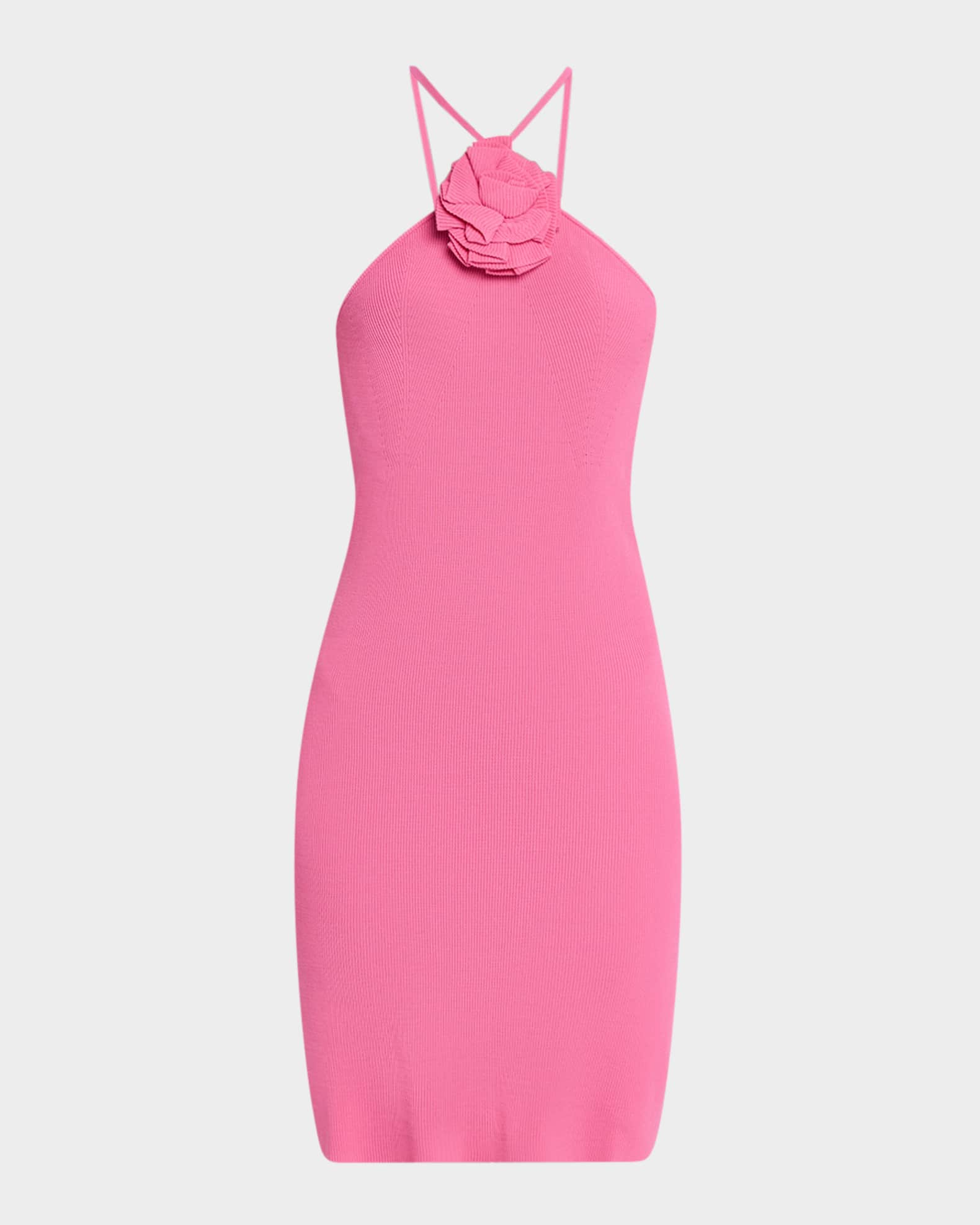 Molo ribbed pleated minidress - Pink