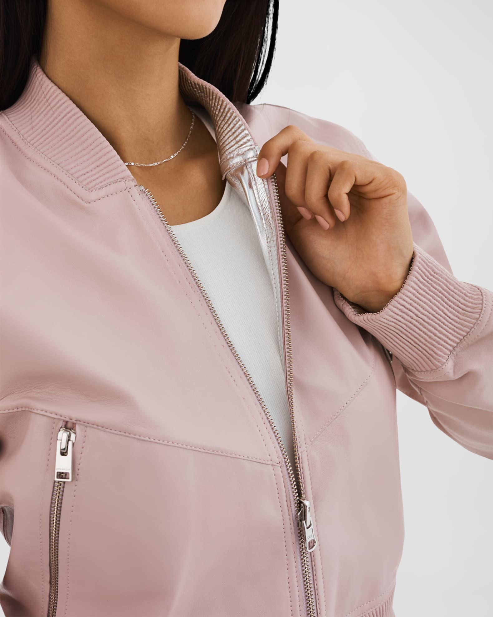 Kordella Reversible Leather Bomber Jacket