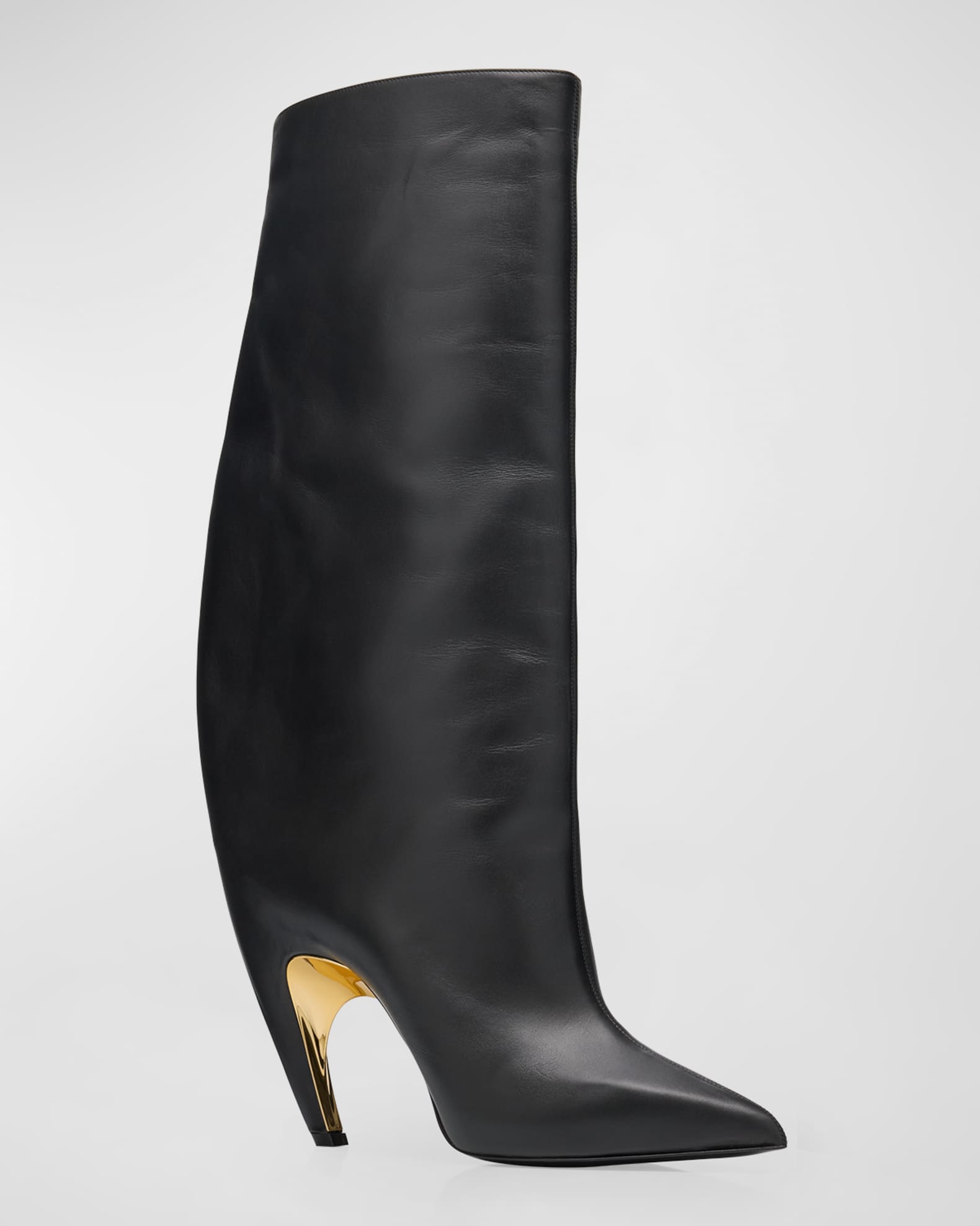 Alexander McQueen Women s Iconic Armadillo Leather Over The Knee Boots
