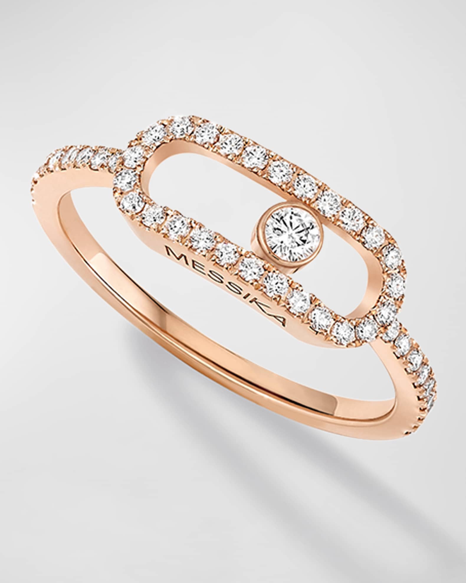 Move Uno 18K Rose Gold Diamond Ring 0