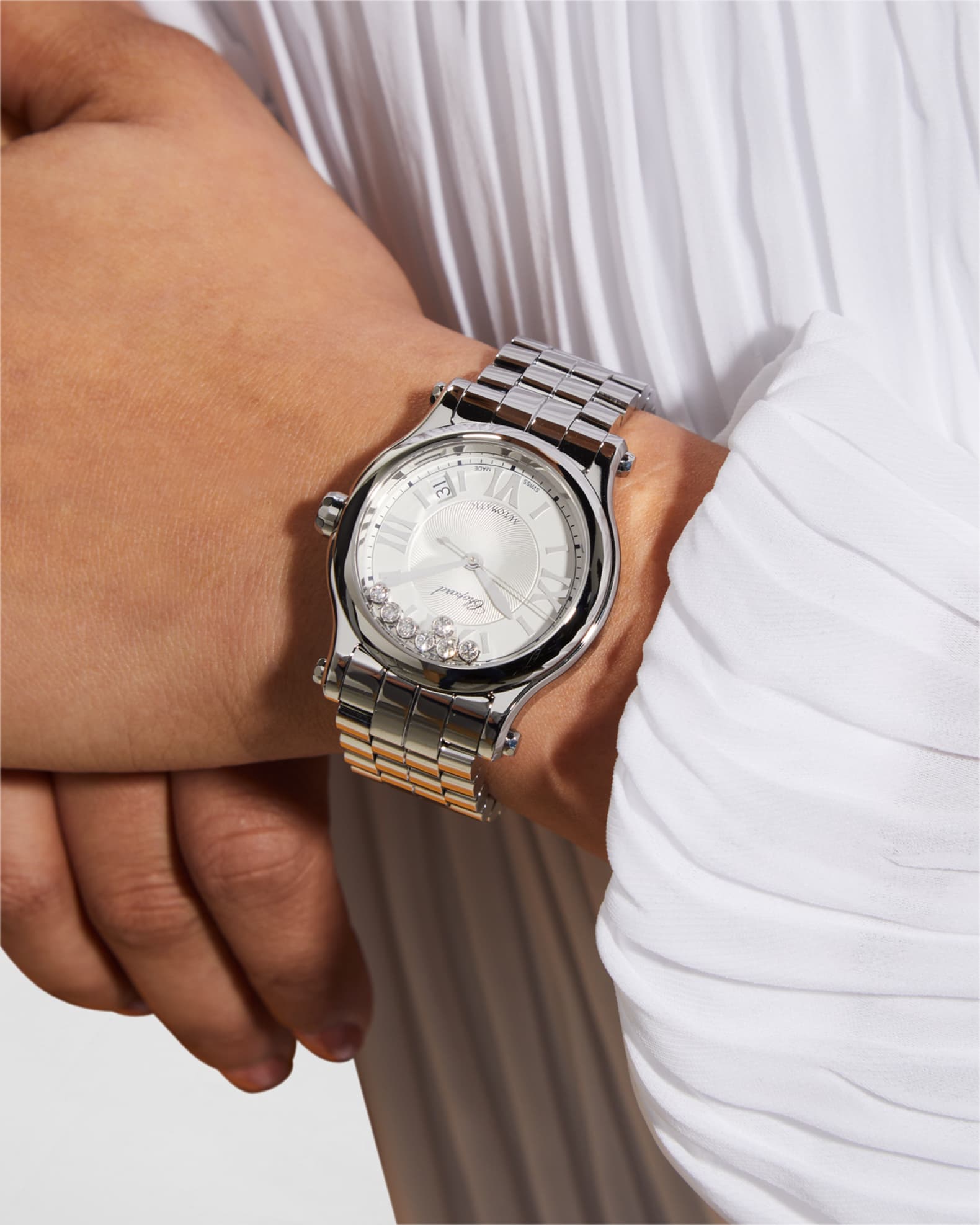 Happy Sport 36mm Automatic Stainless Steel Bracelet Watch 1