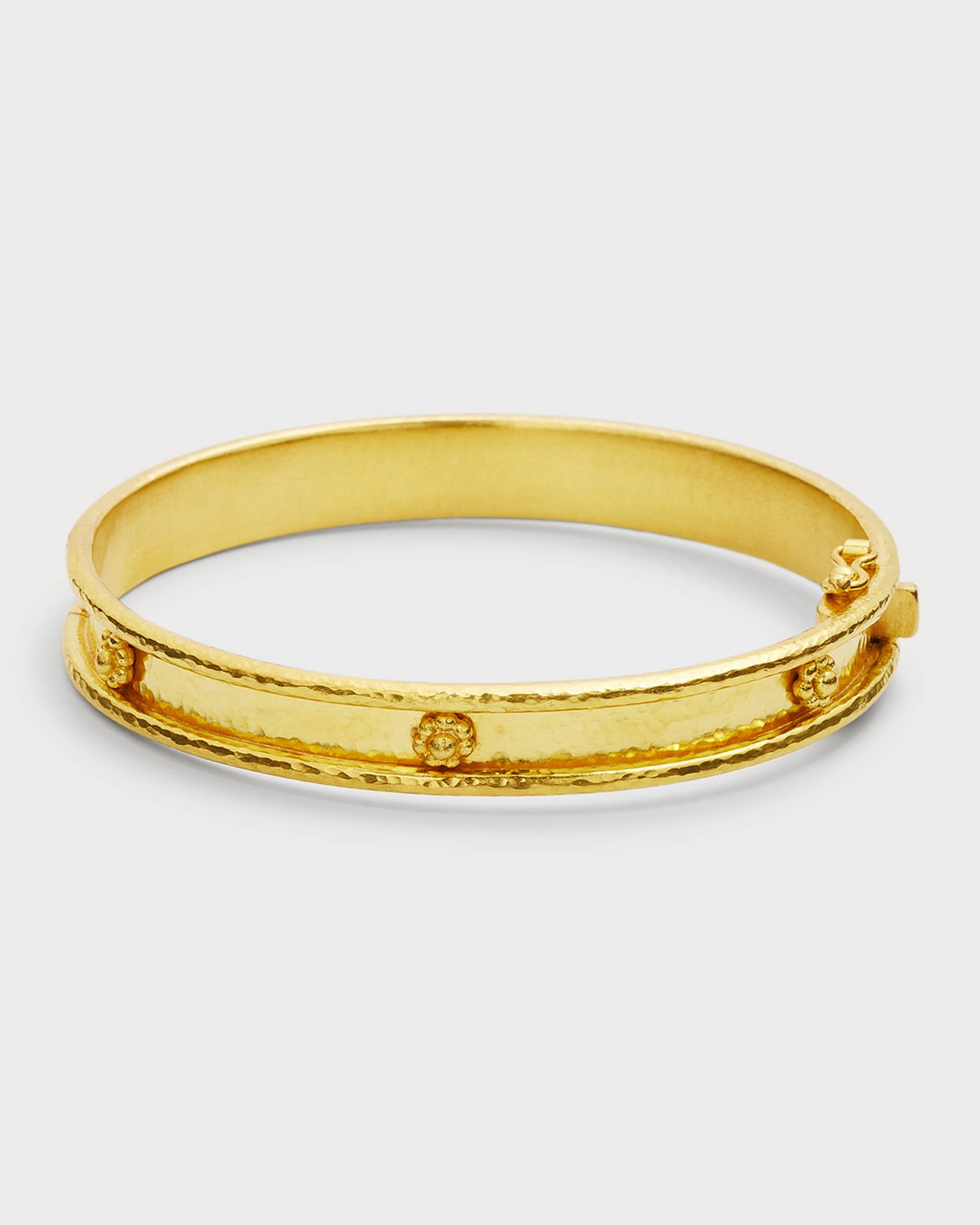 19K Yellow Gold Thin Bangle Bracelet 0