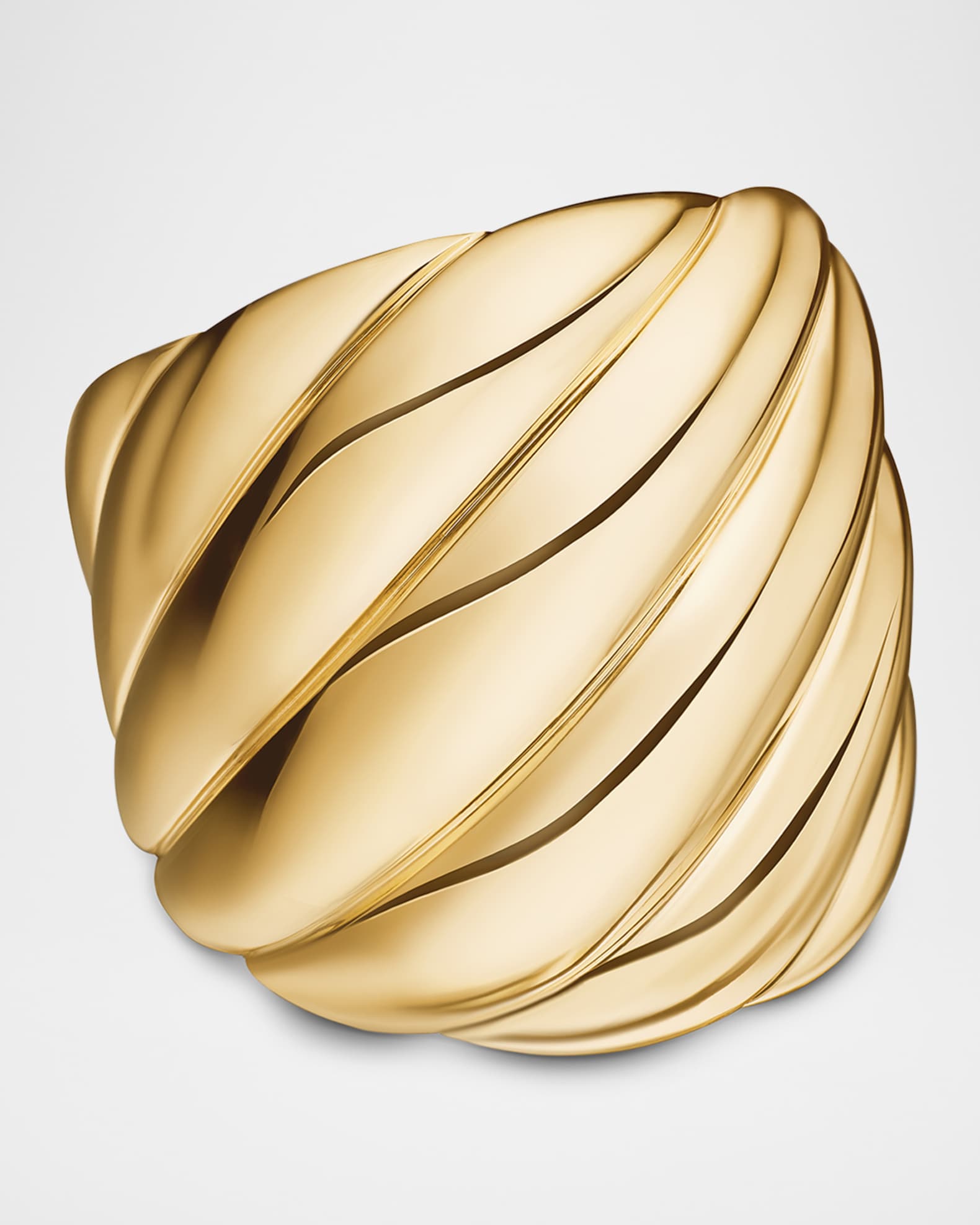 Sculpted Cable Ring in 18K Gold, 20mm 0