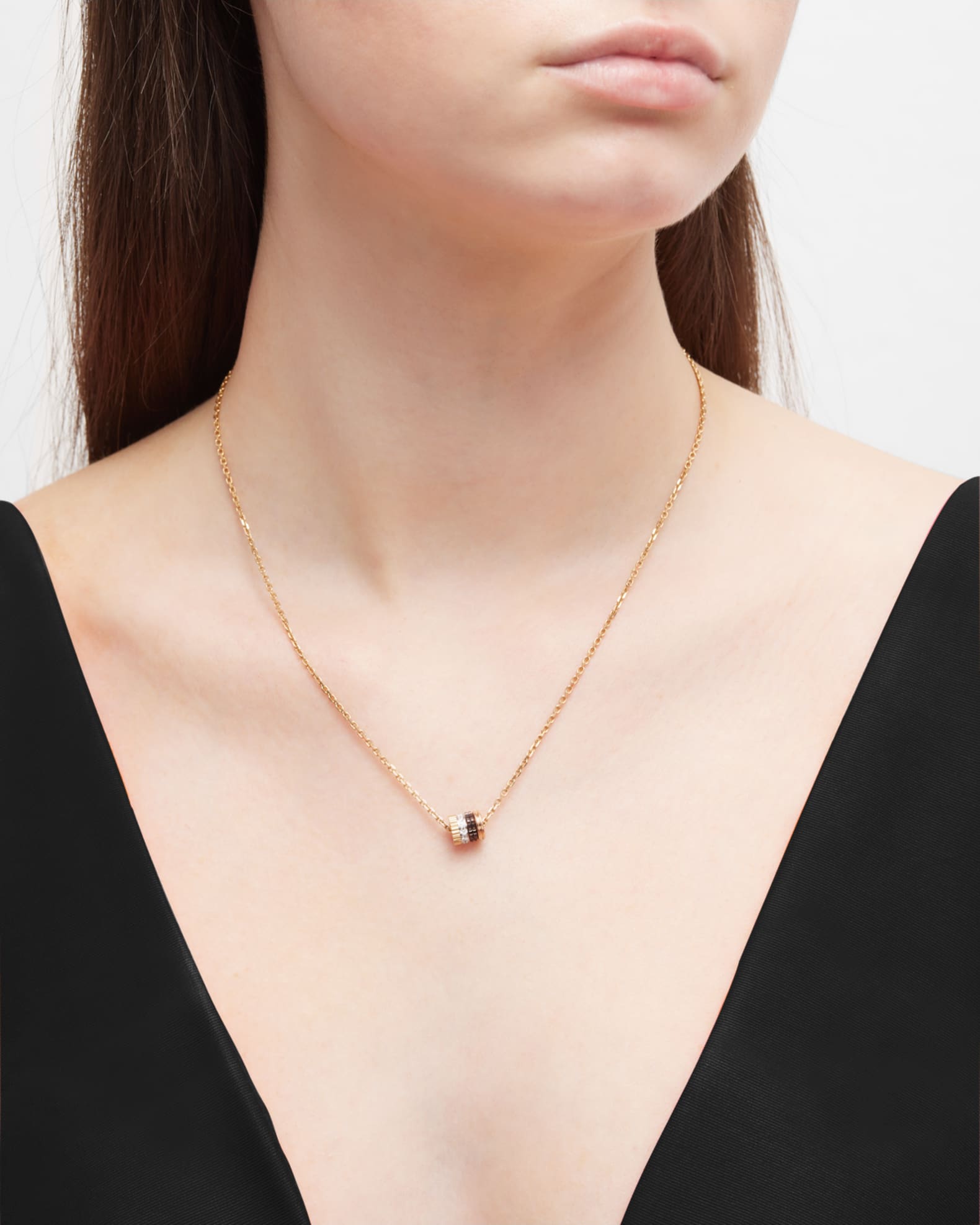 Boucheron Quatre 18K Gold Small Diamond Pendant Necklace Neiman Marcus